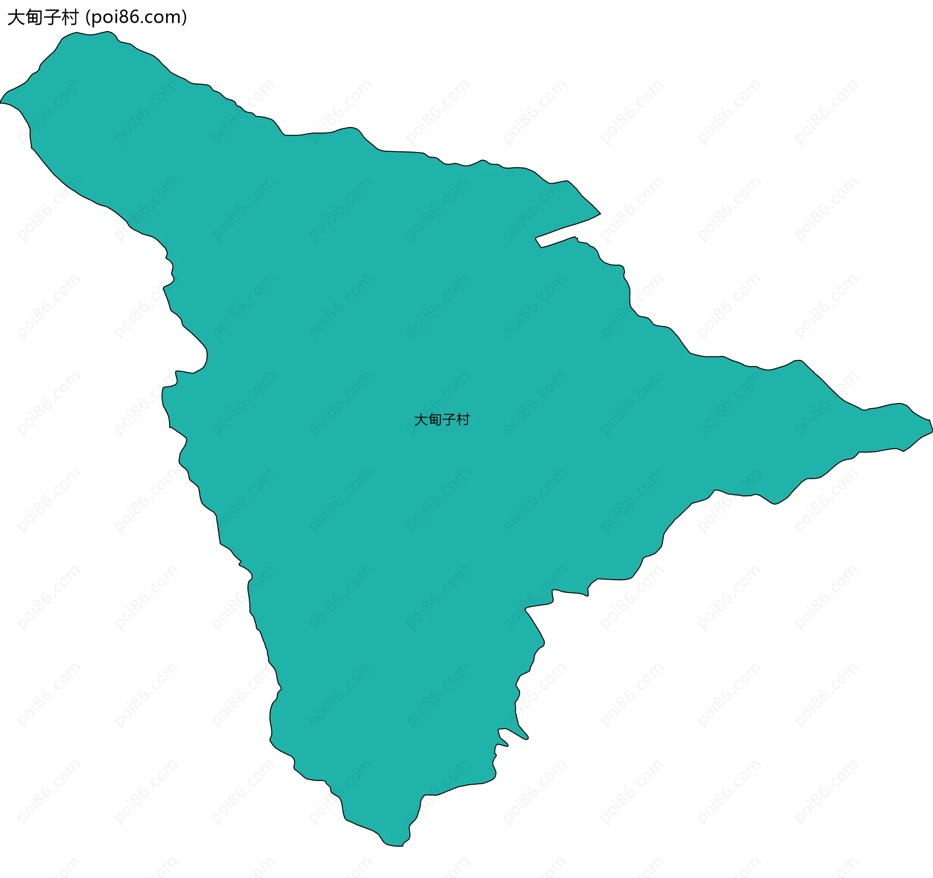 大甸子村边界地图