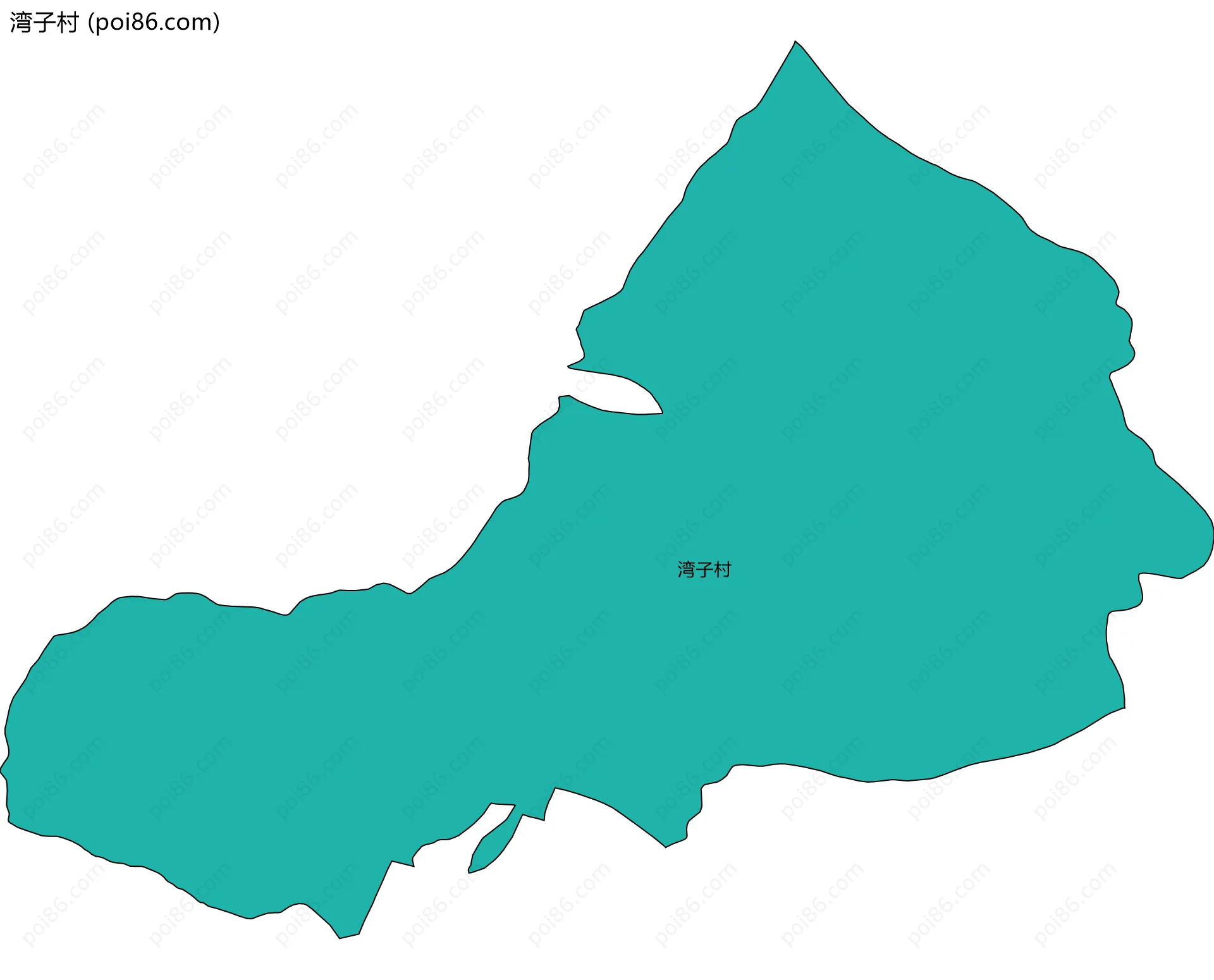 湾子村边界地图