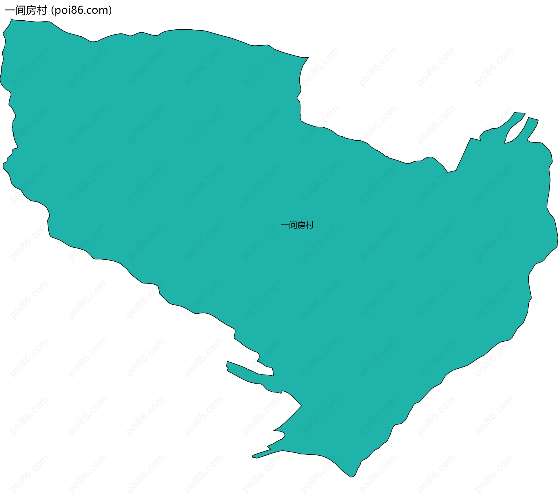 一间房村边界地图