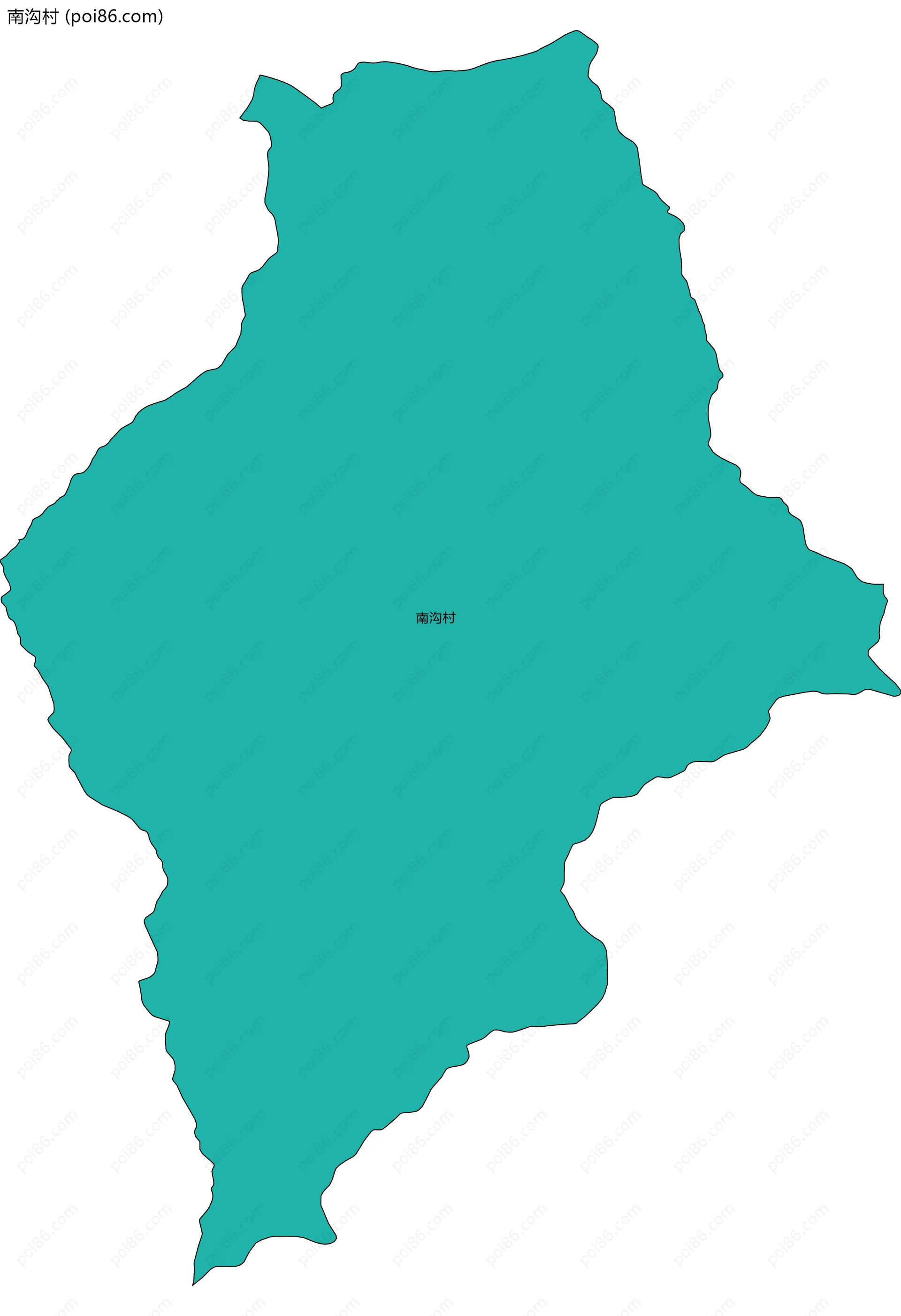 南沟村边界地图