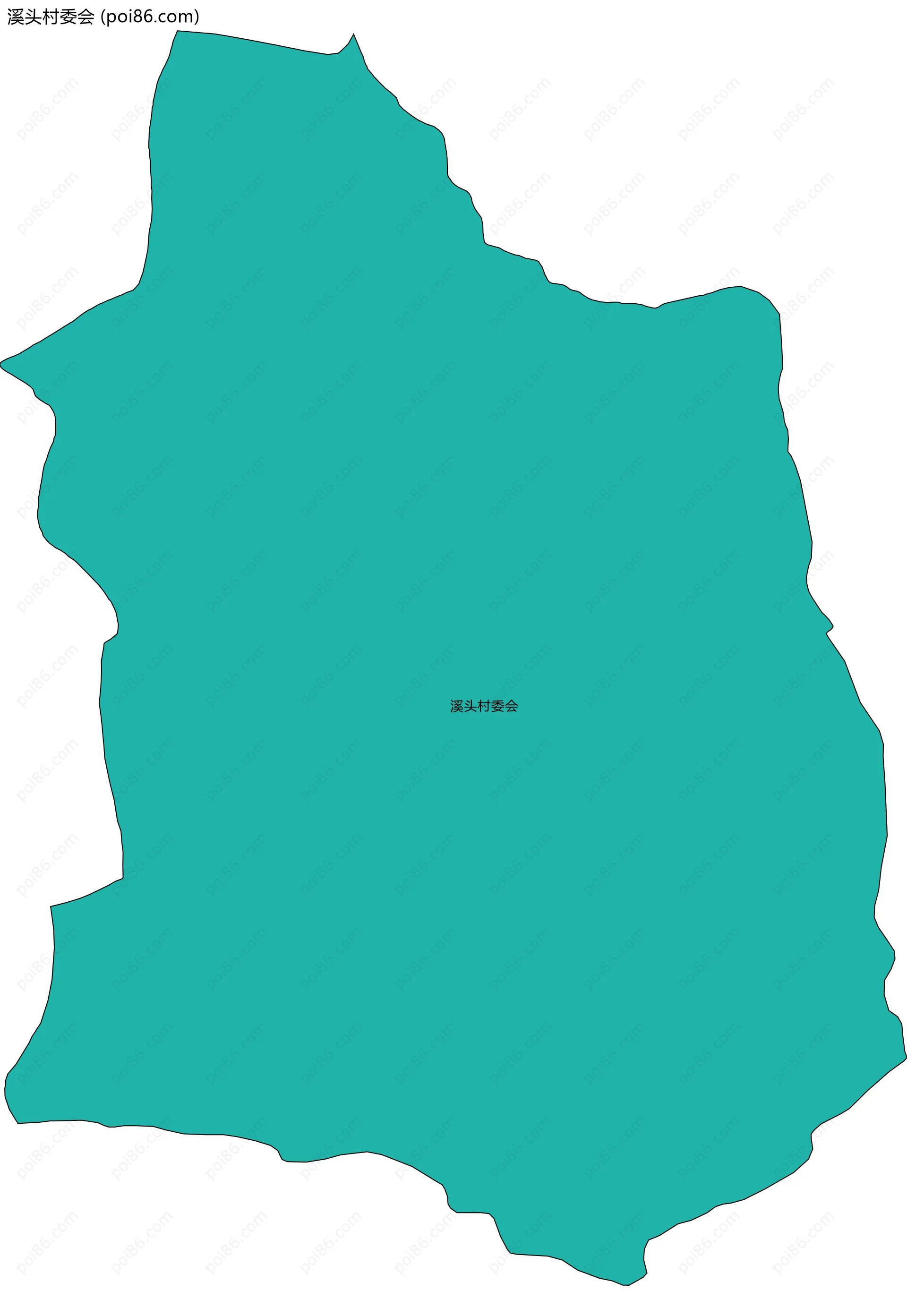 溪头村委会边界地图