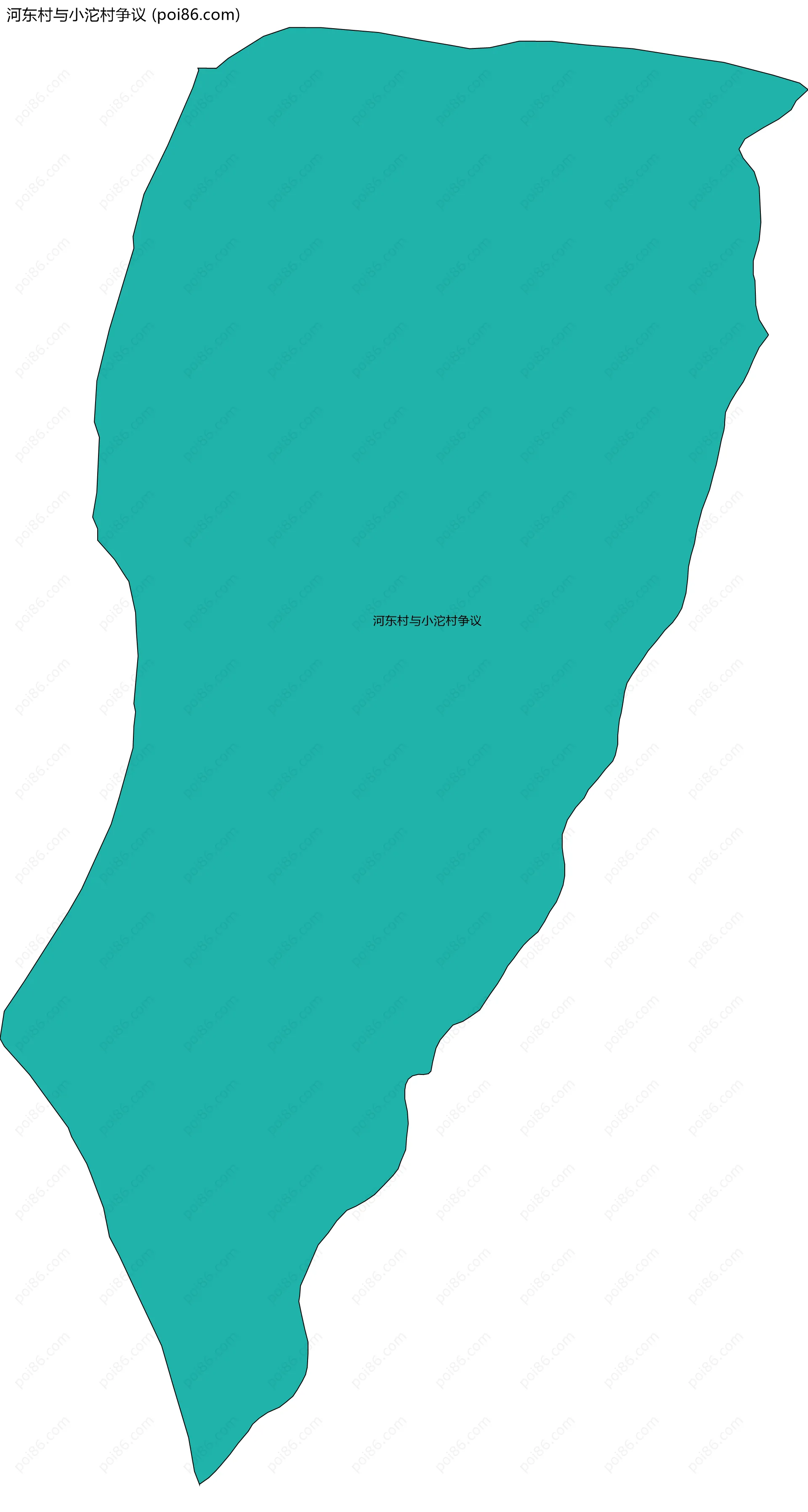 河东村与小沱村争议边界地图