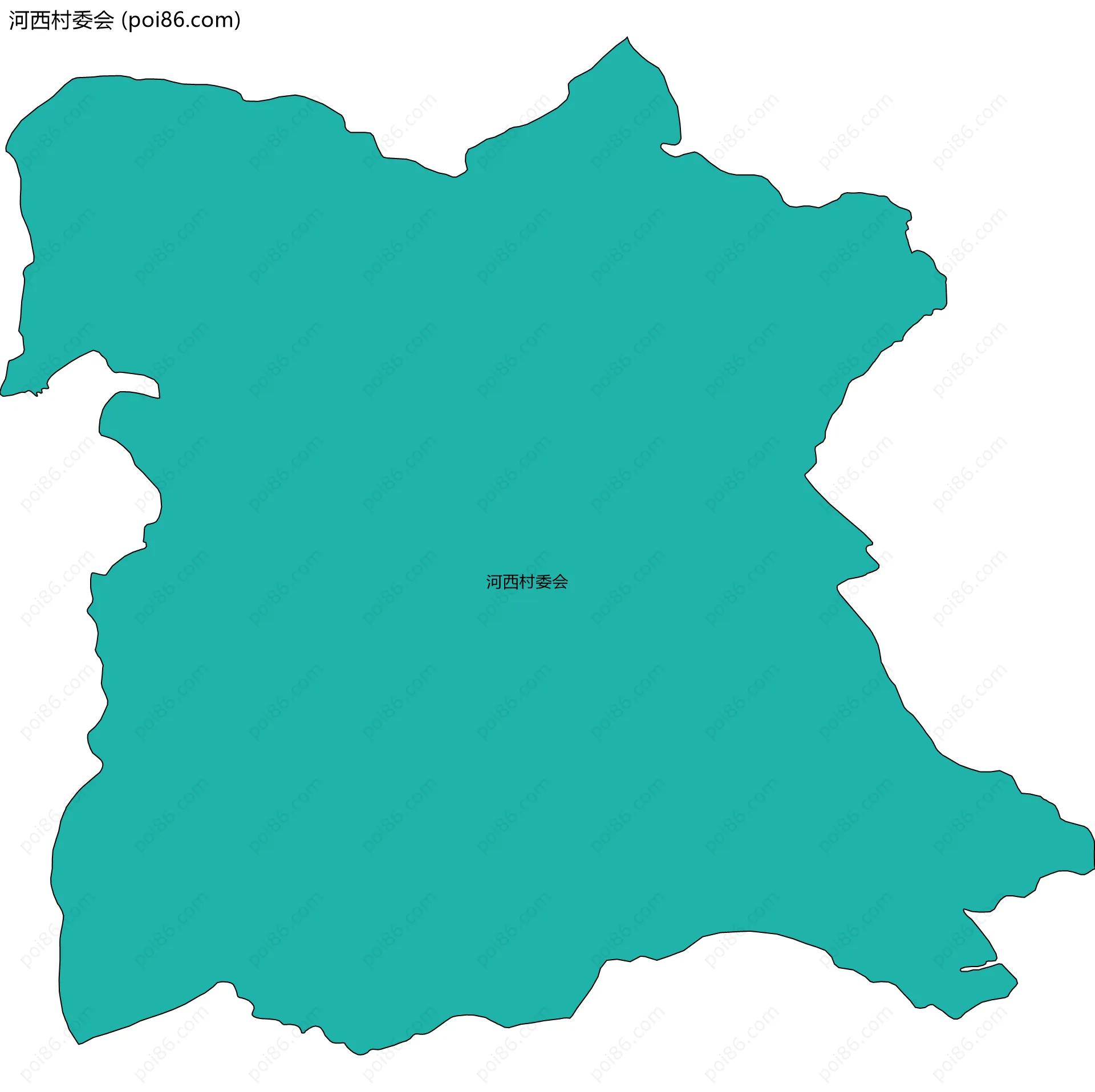 河西村委会边界地图