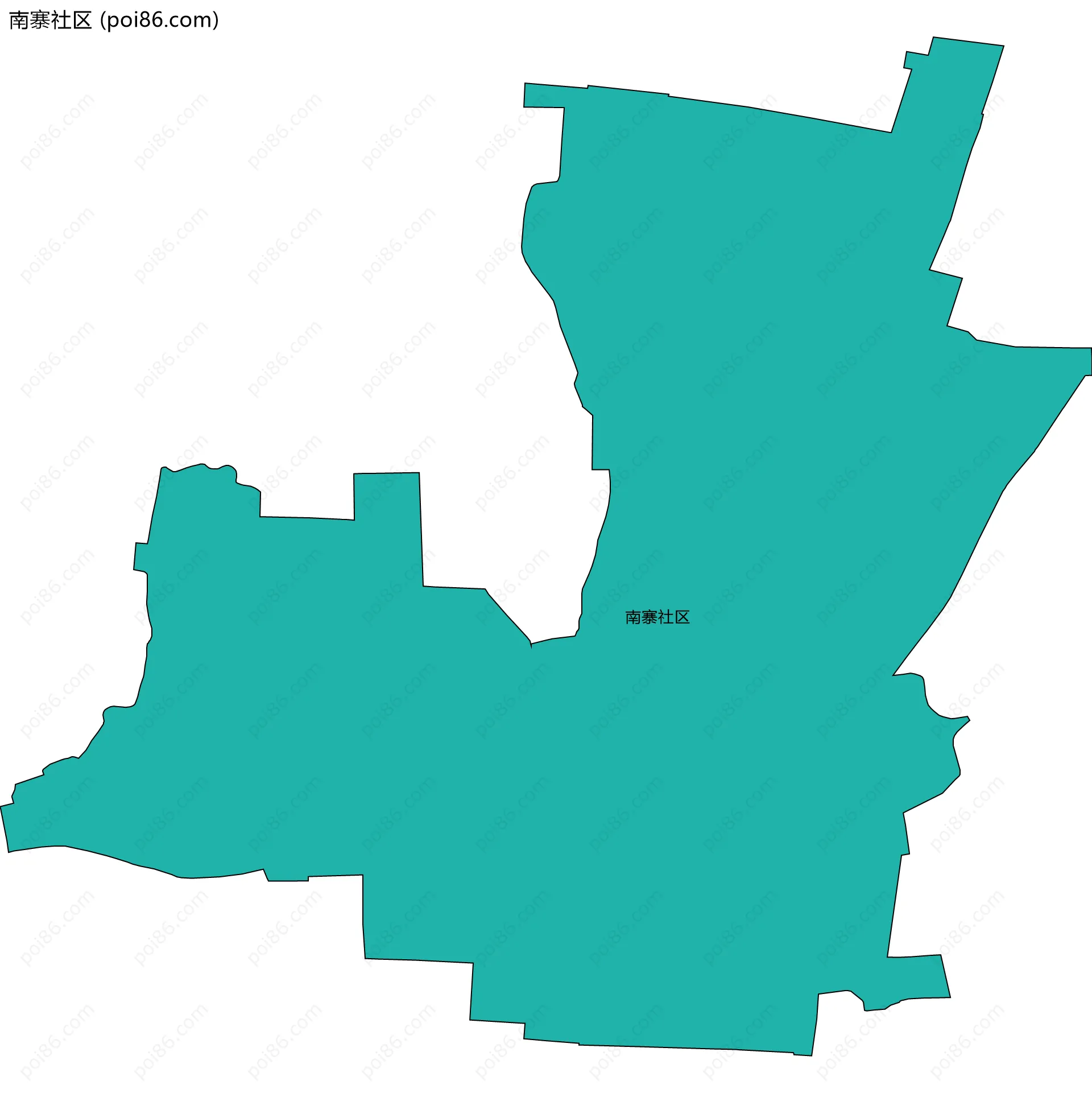 南寨社区边界地图