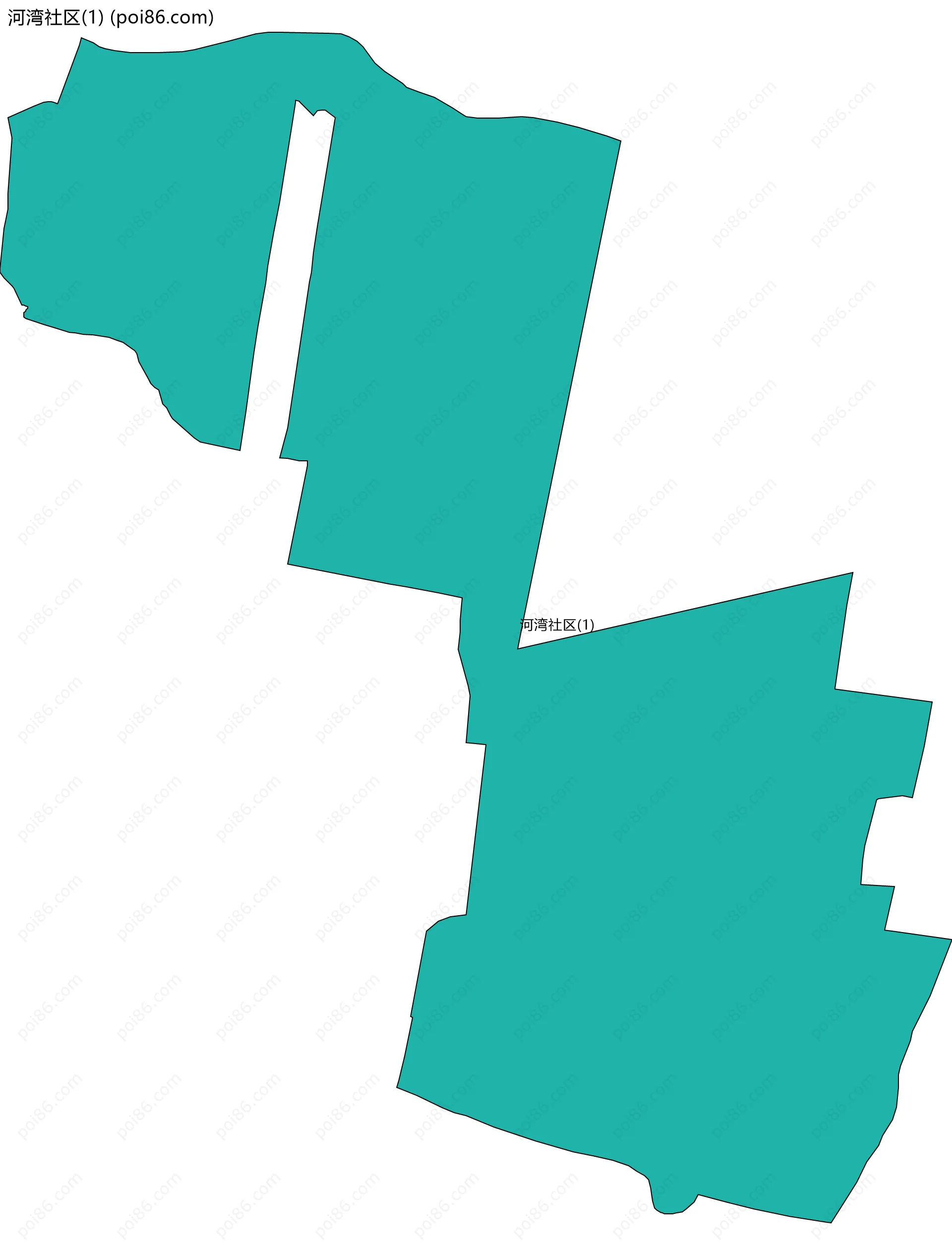 河湾社区(1)边界地图