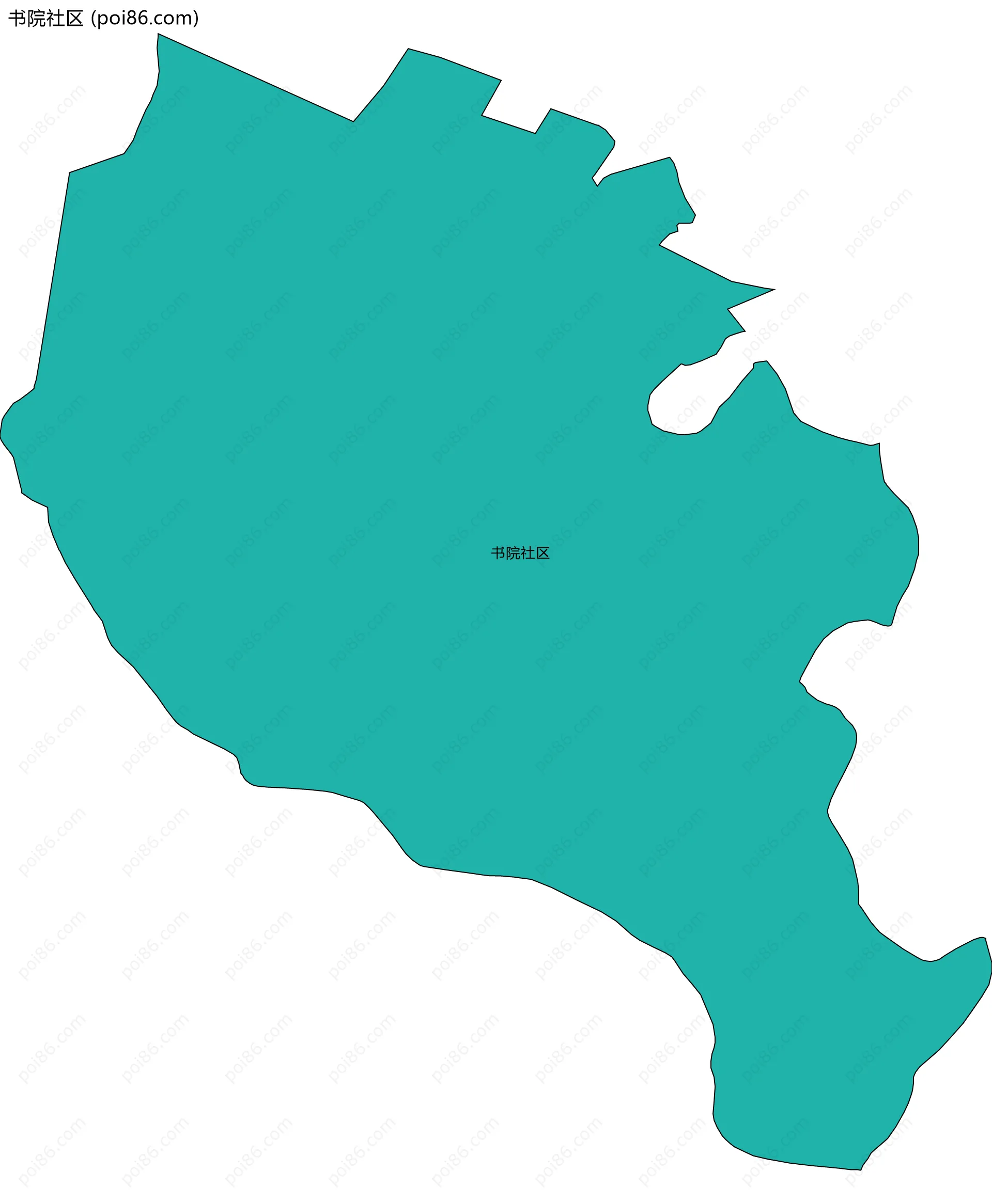 书院社区边界地图