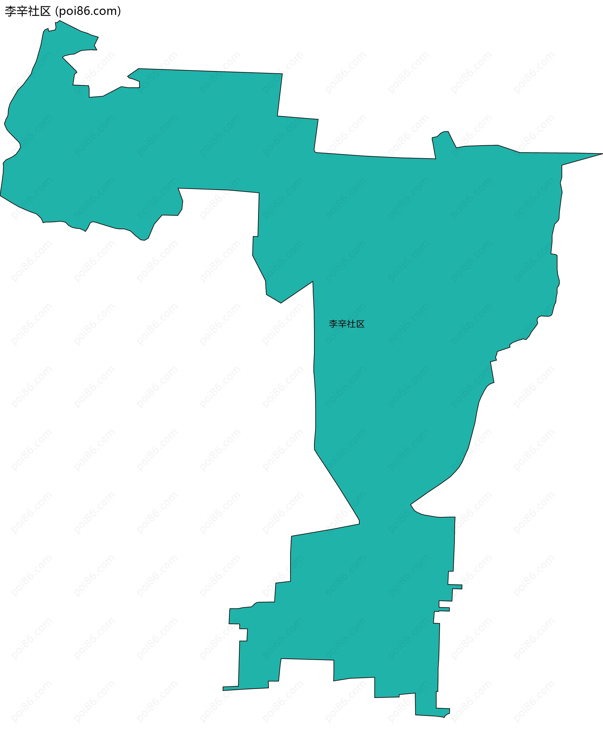 李辛社区边界地图