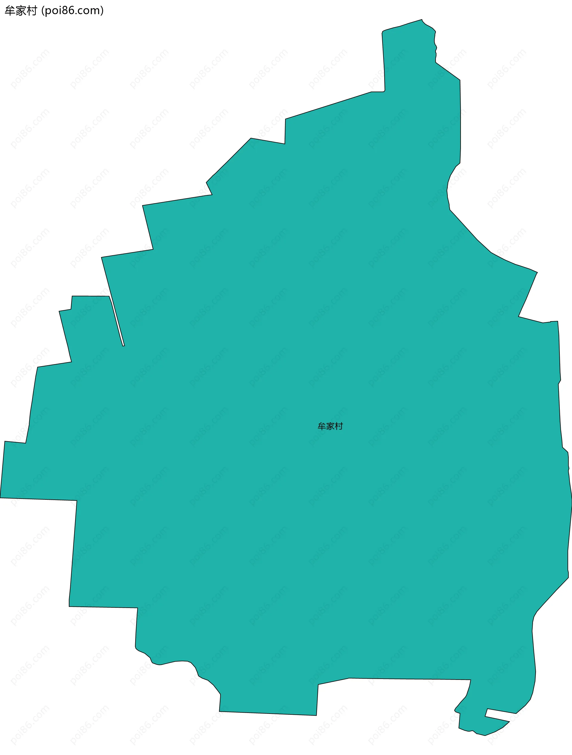 牟家村边界地图