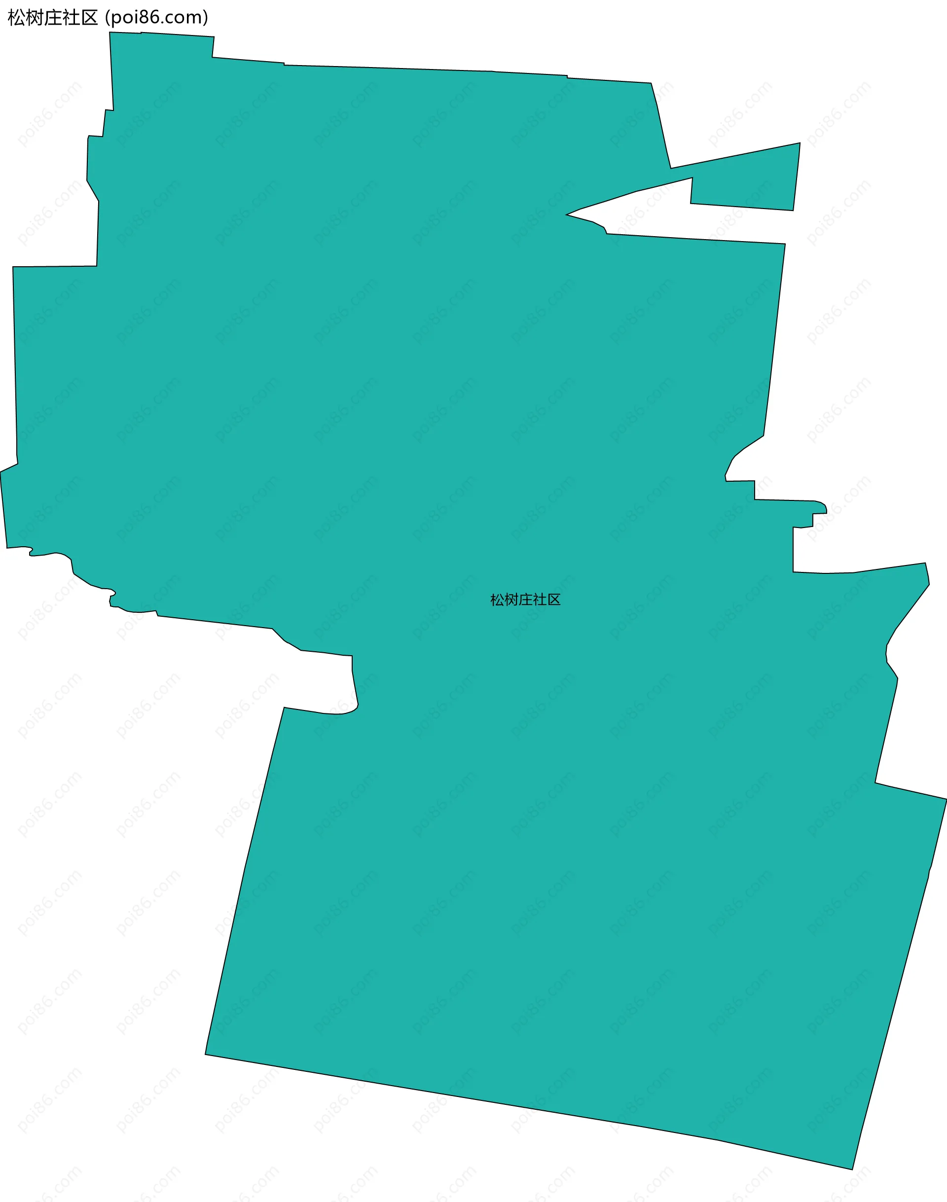 松树庄社区边界地图