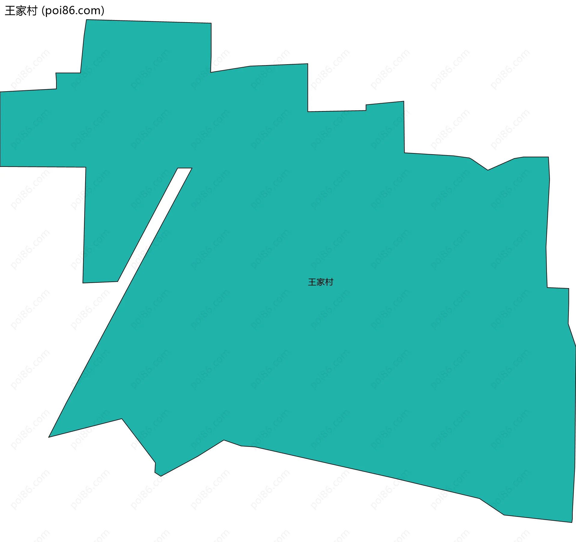 王家村边界地图