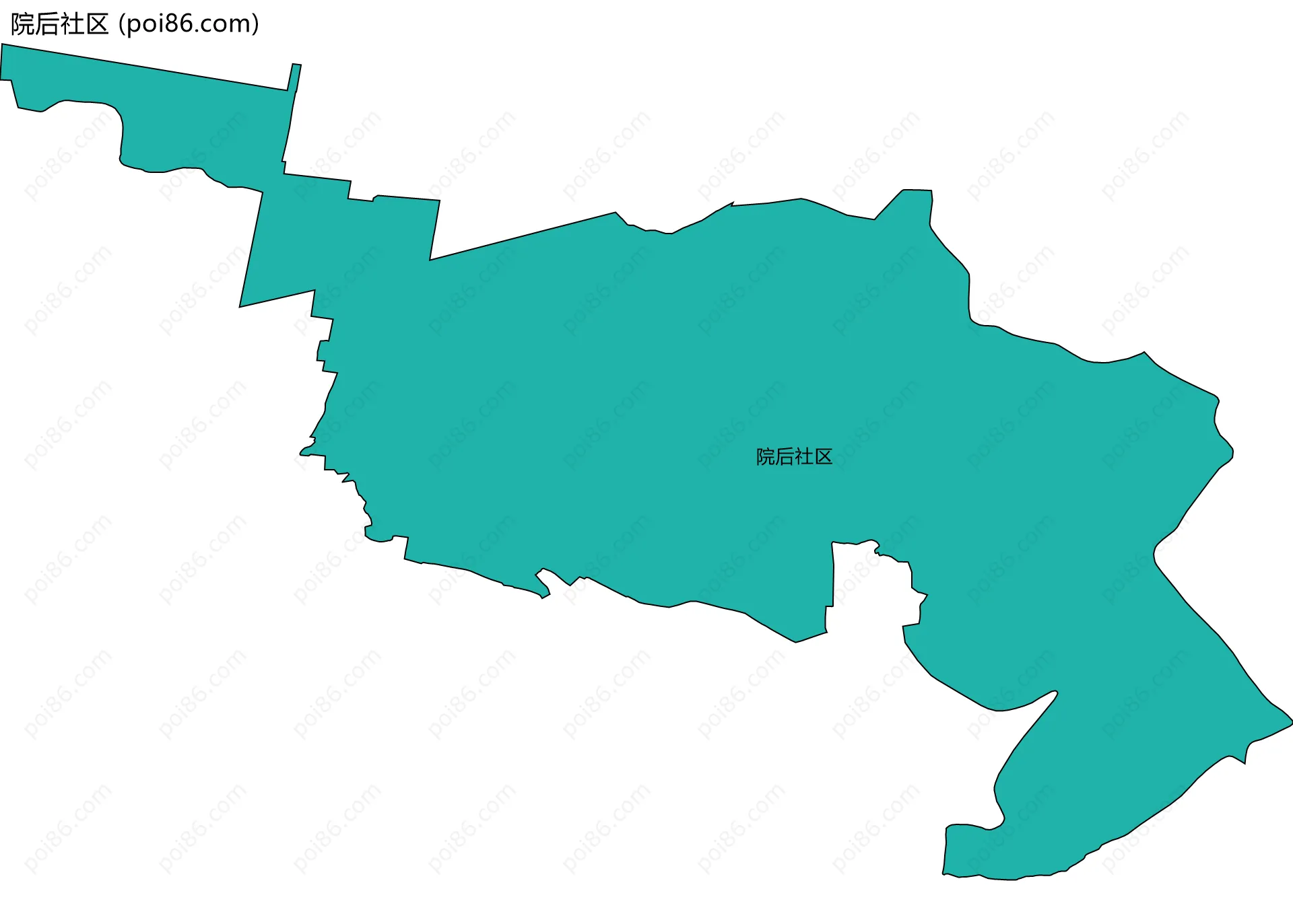 院后社区边界地图