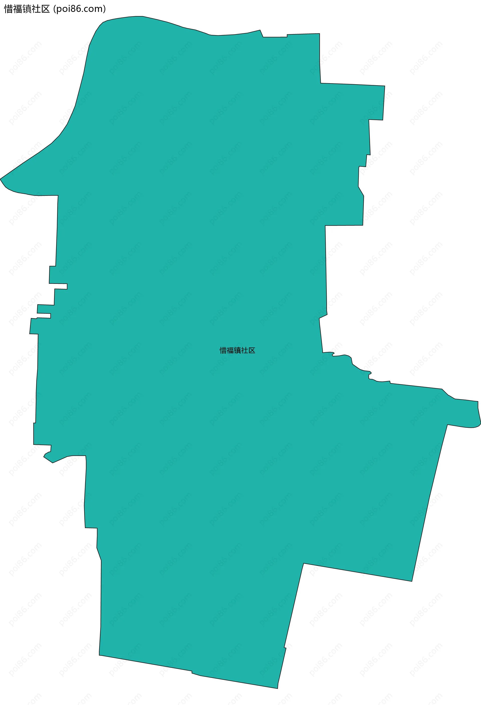 惜福镇社区边界地图