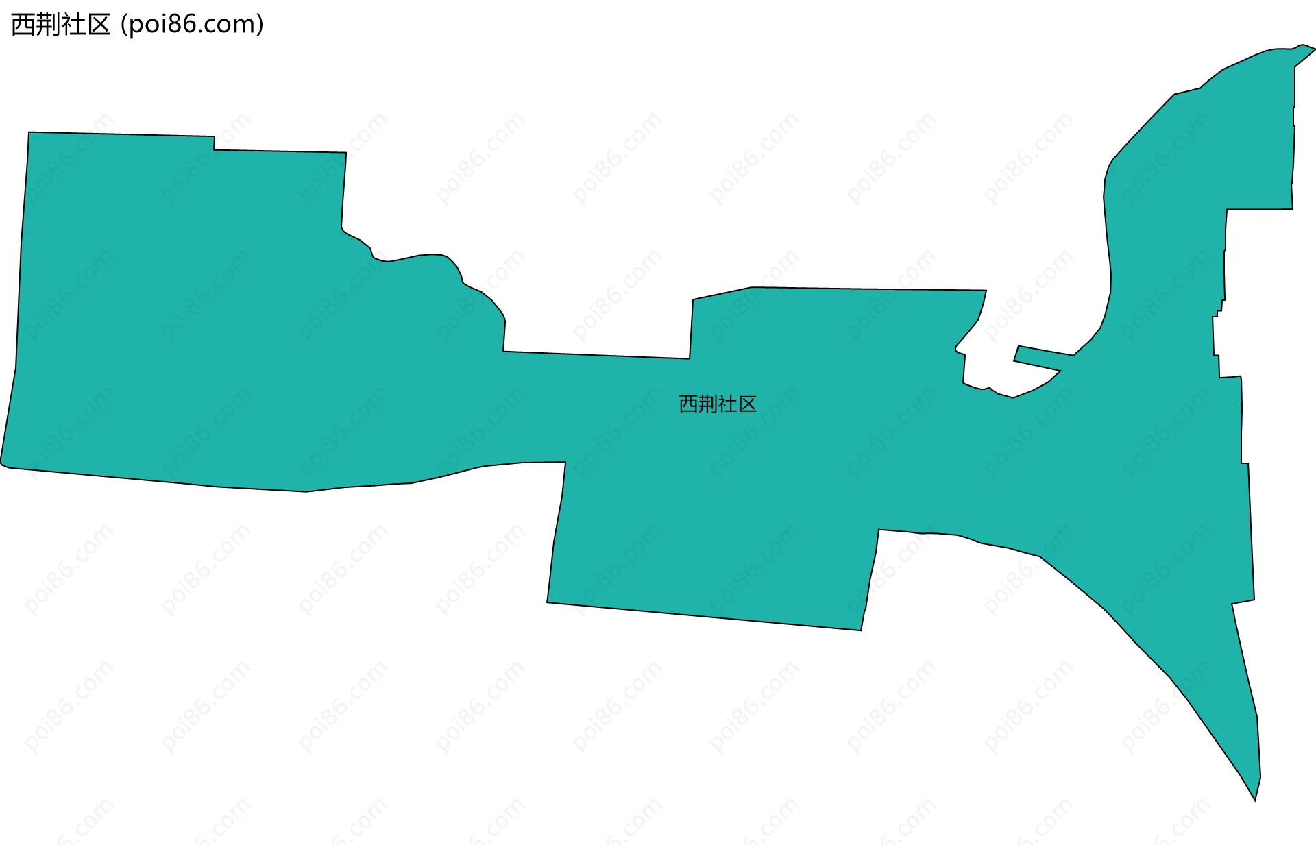 西荆社区边界地图