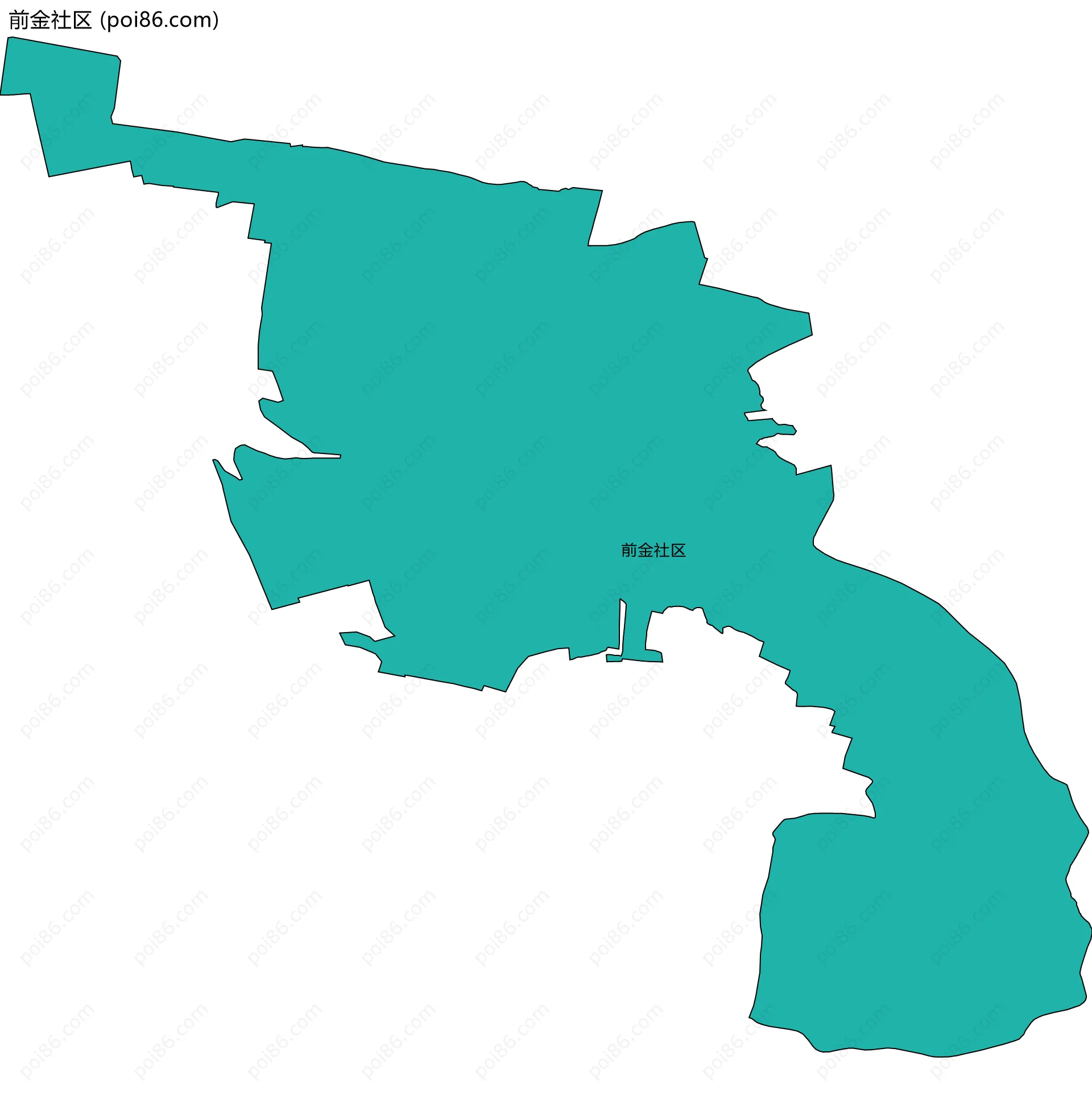 前金社区边界地图