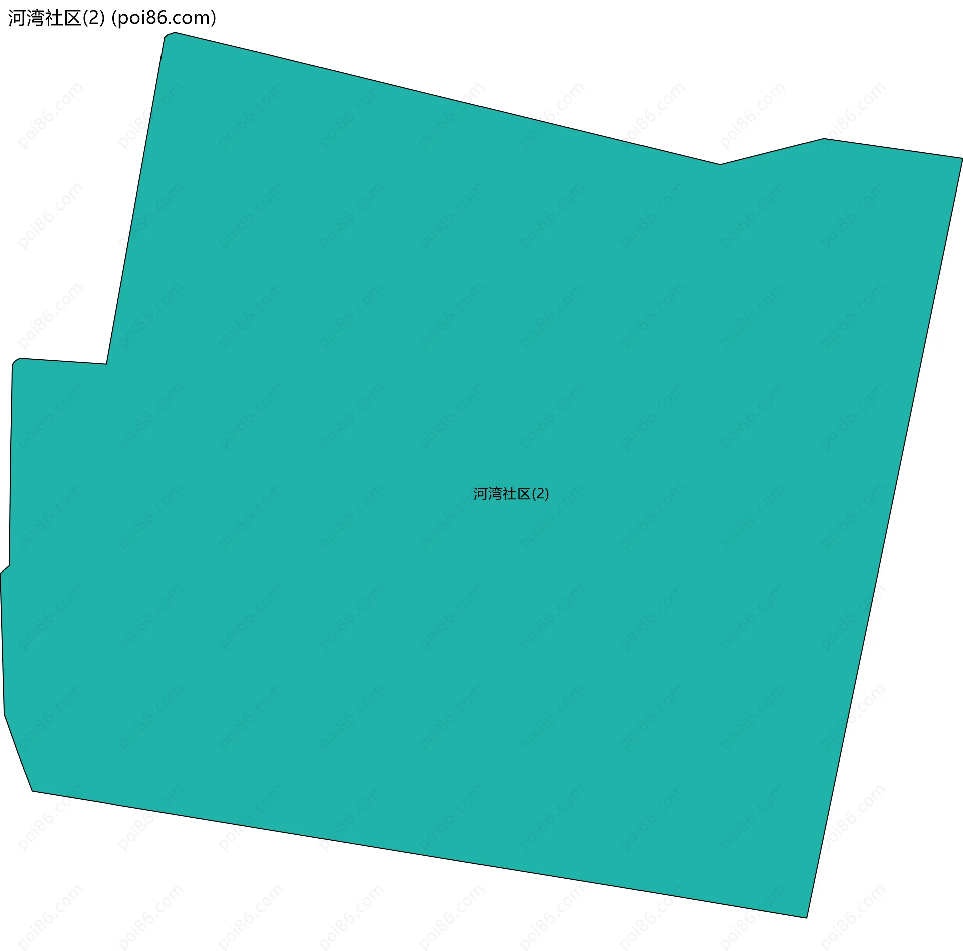 河湾社区(2)边界地图