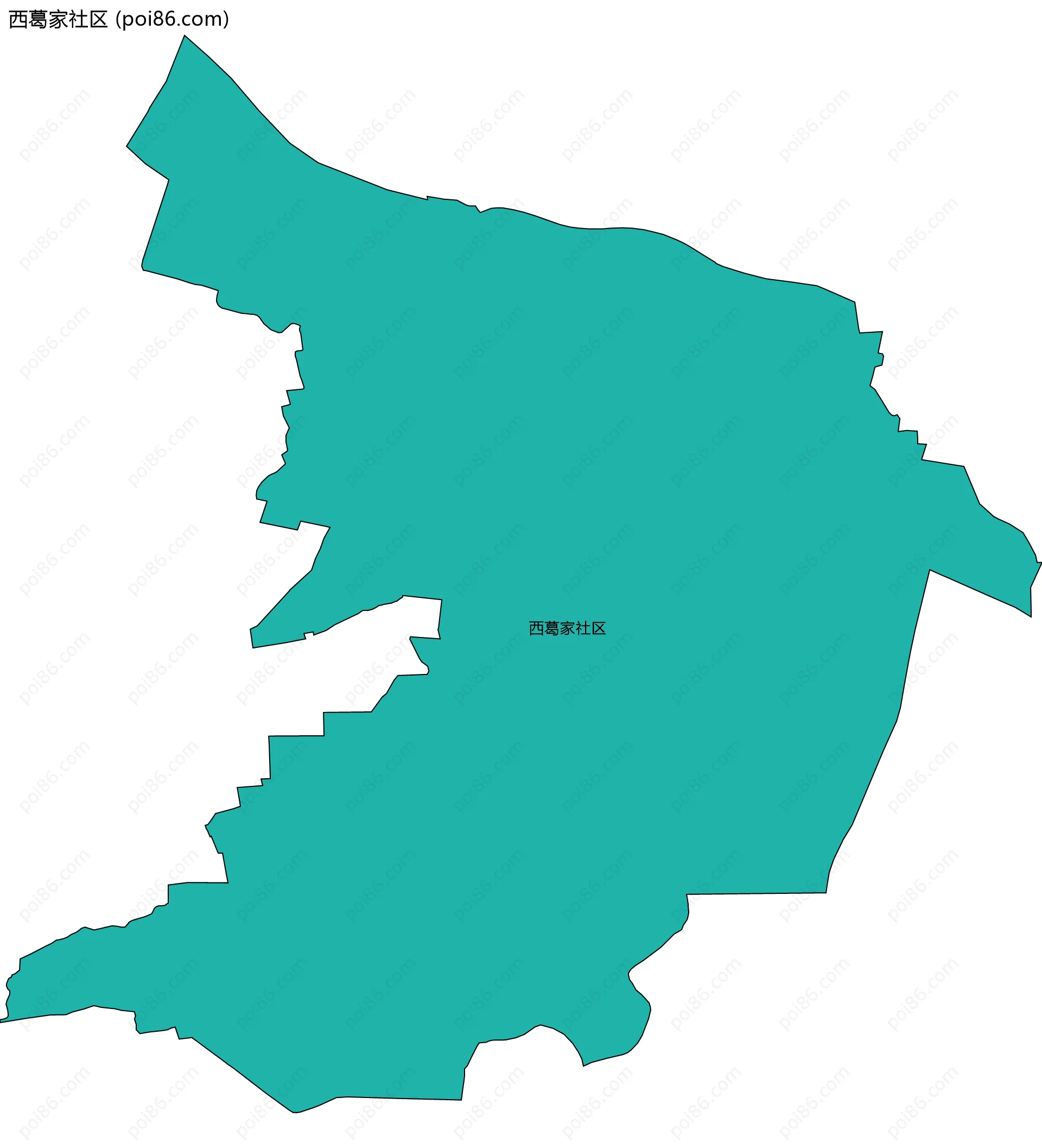 西葛家社区边界地图