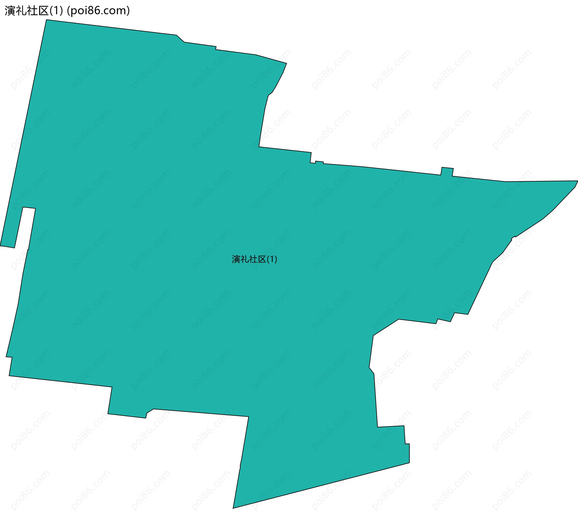 演礼社区(1)边界地图