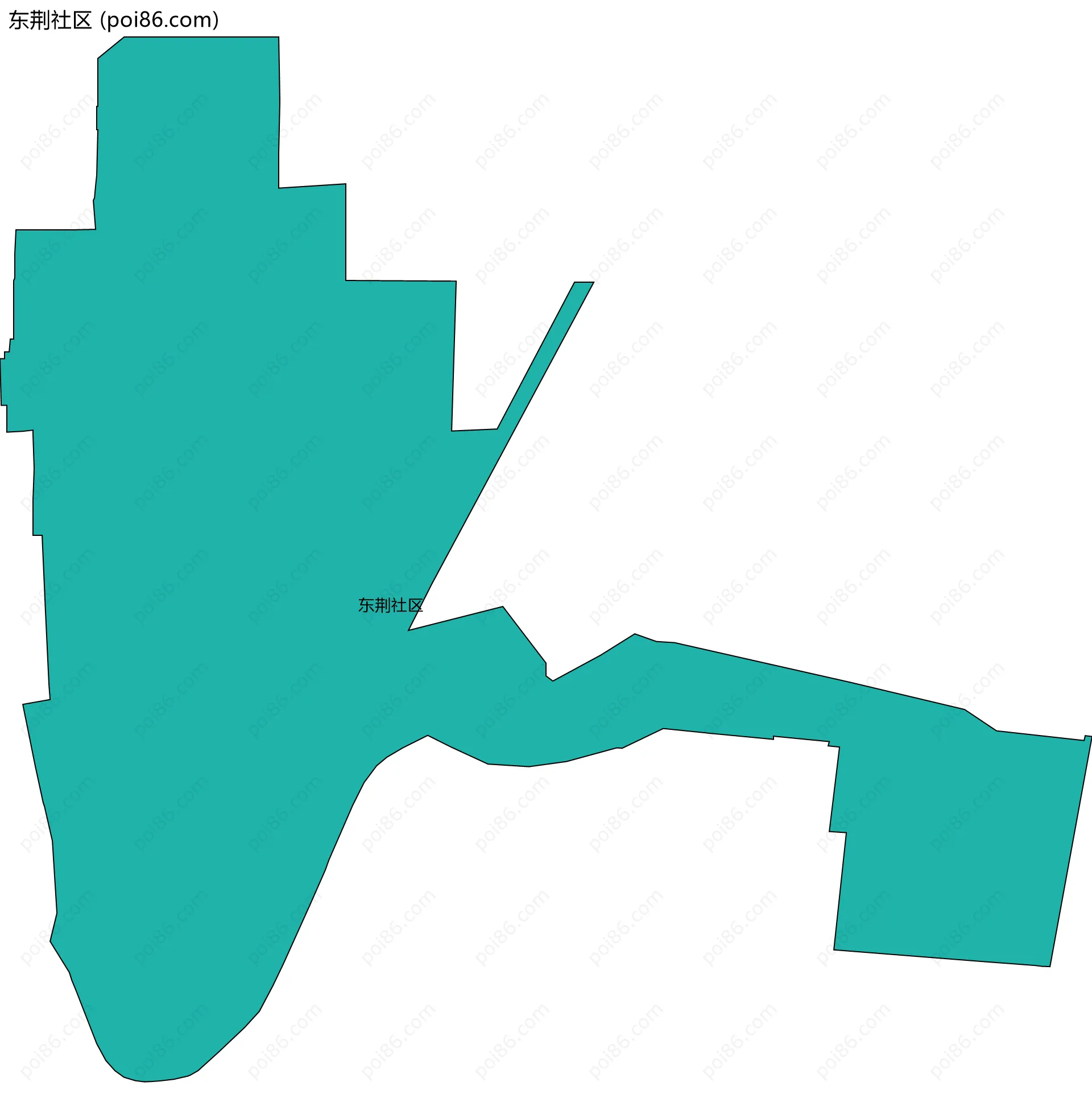 东荆社区边界地图