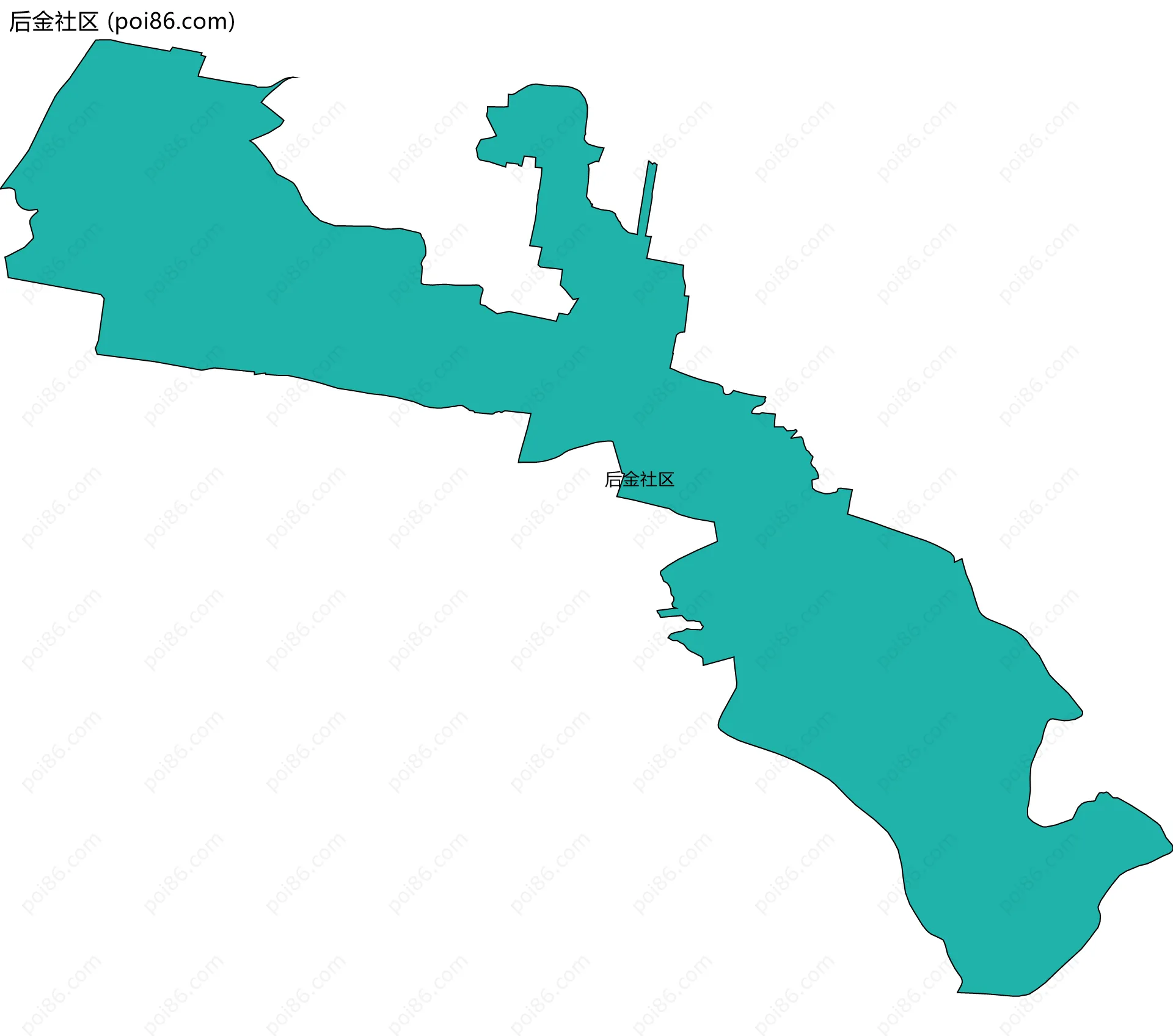 后金社区边界地图