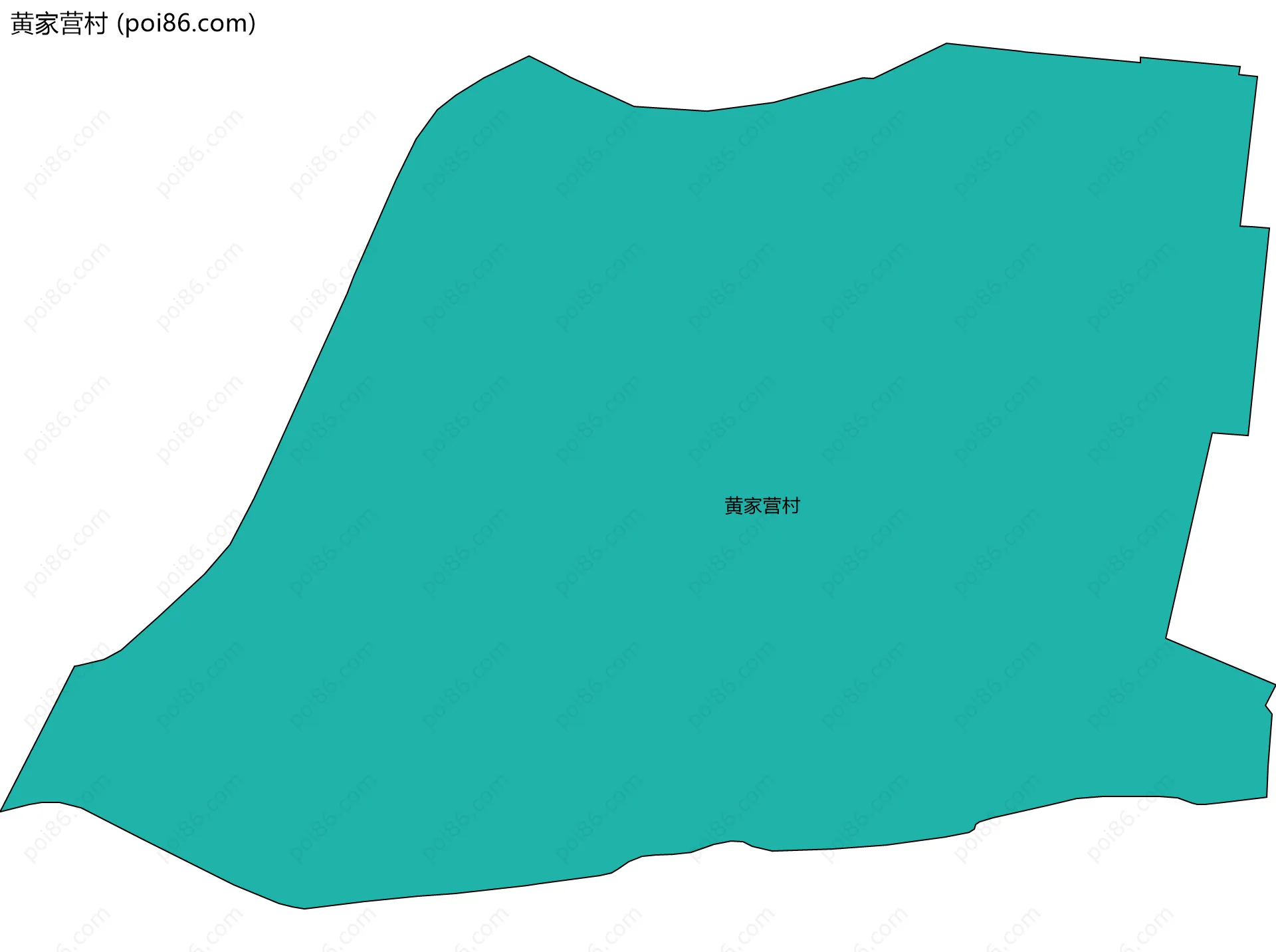 黄家营村边界地图