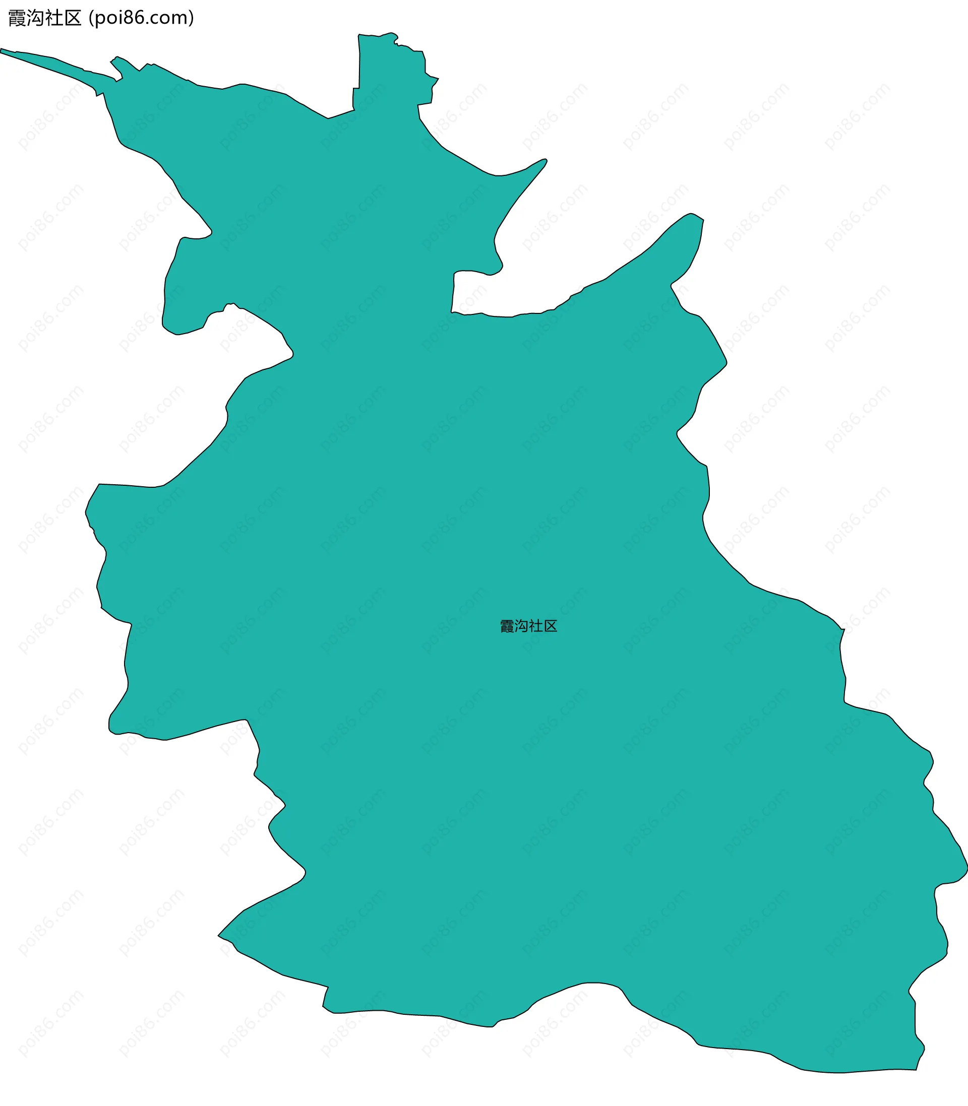 霞沟社区边界地图