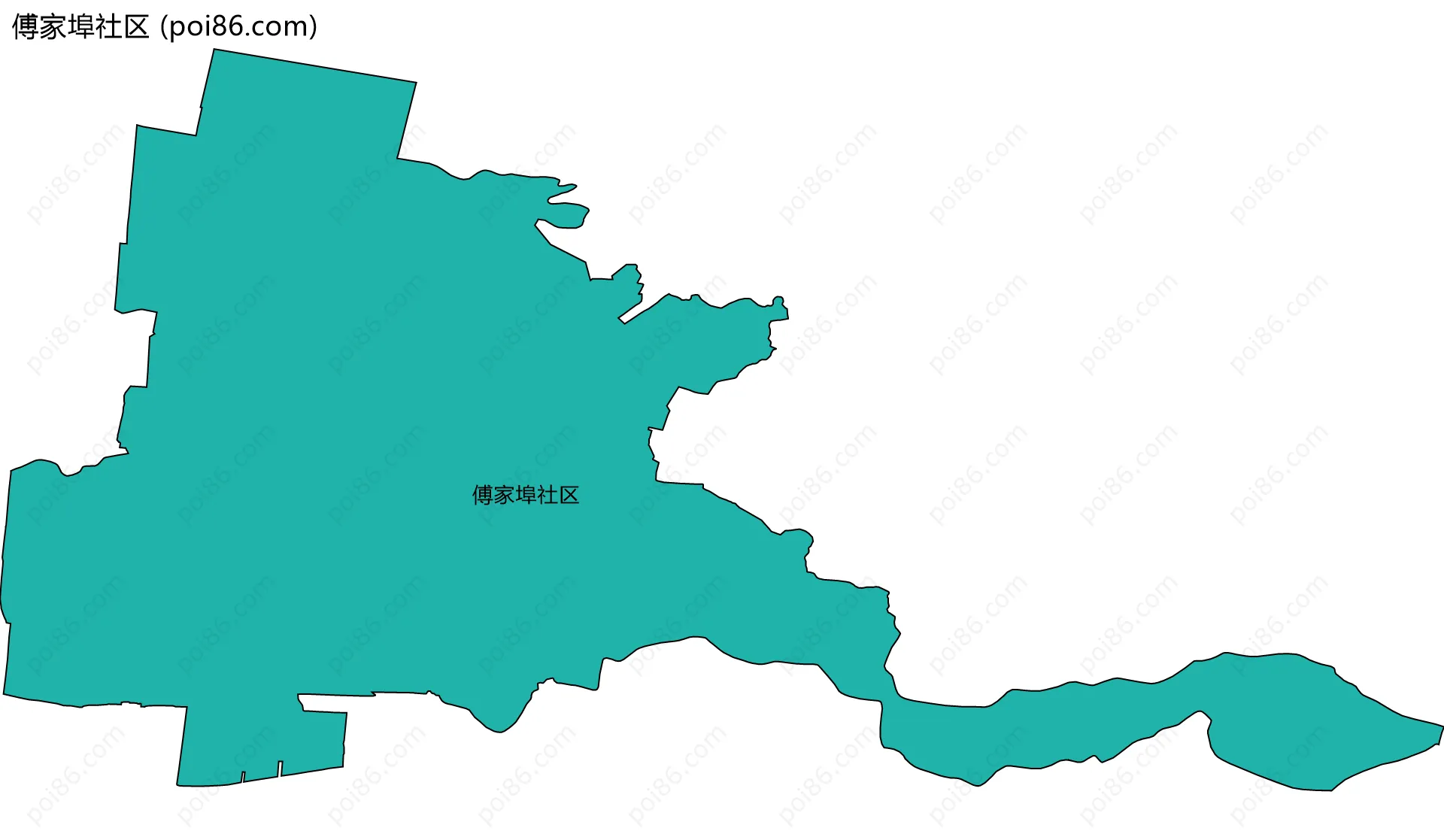 傅家埠社区边界地图