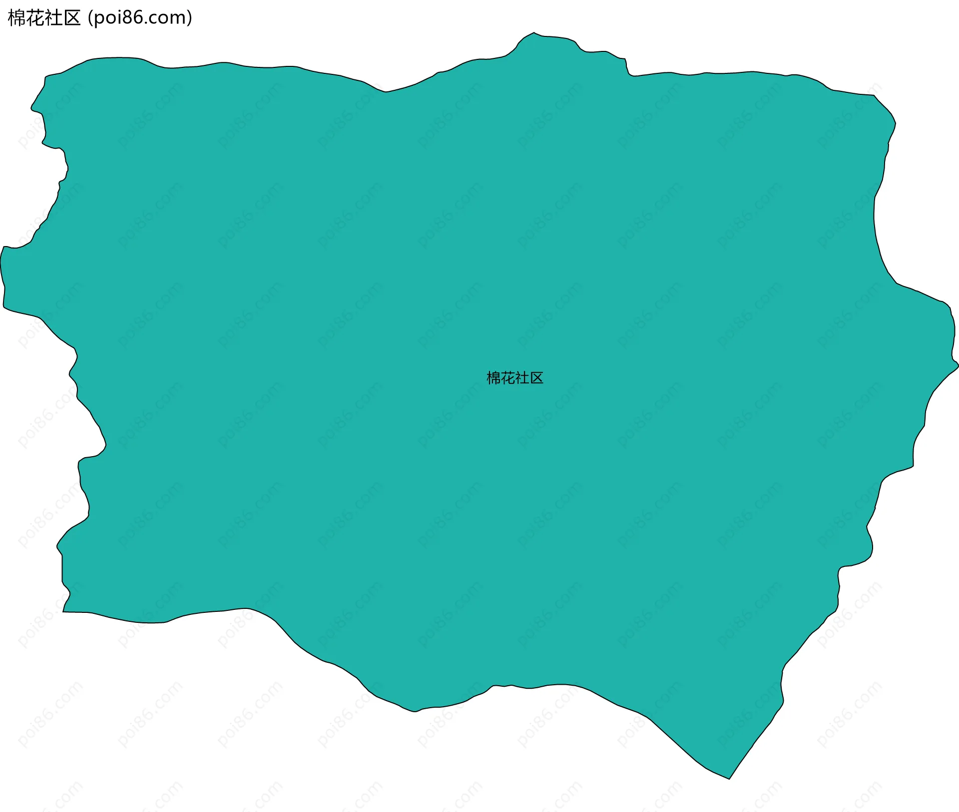 棉花社区边界地图