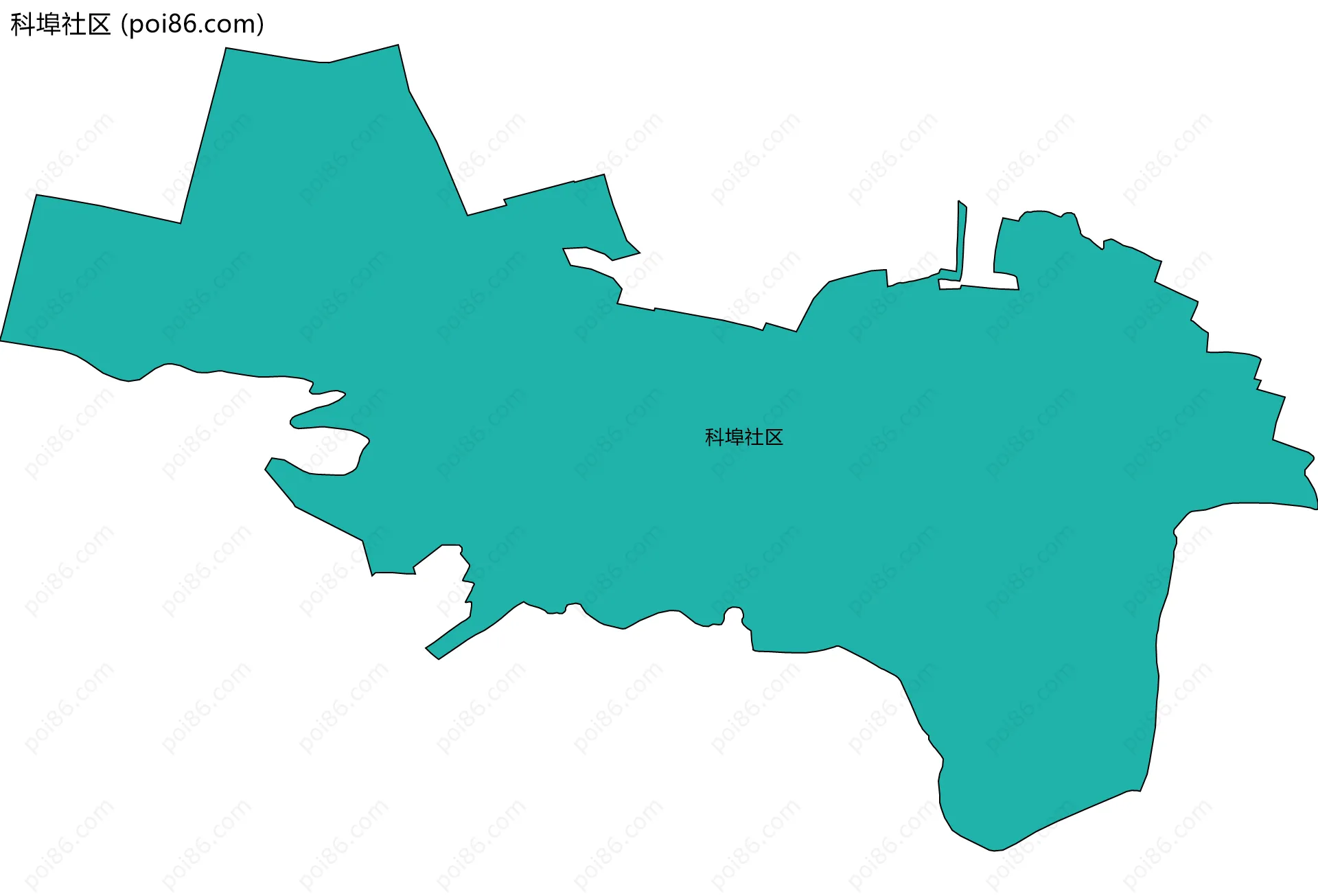 科埠社区边界地图