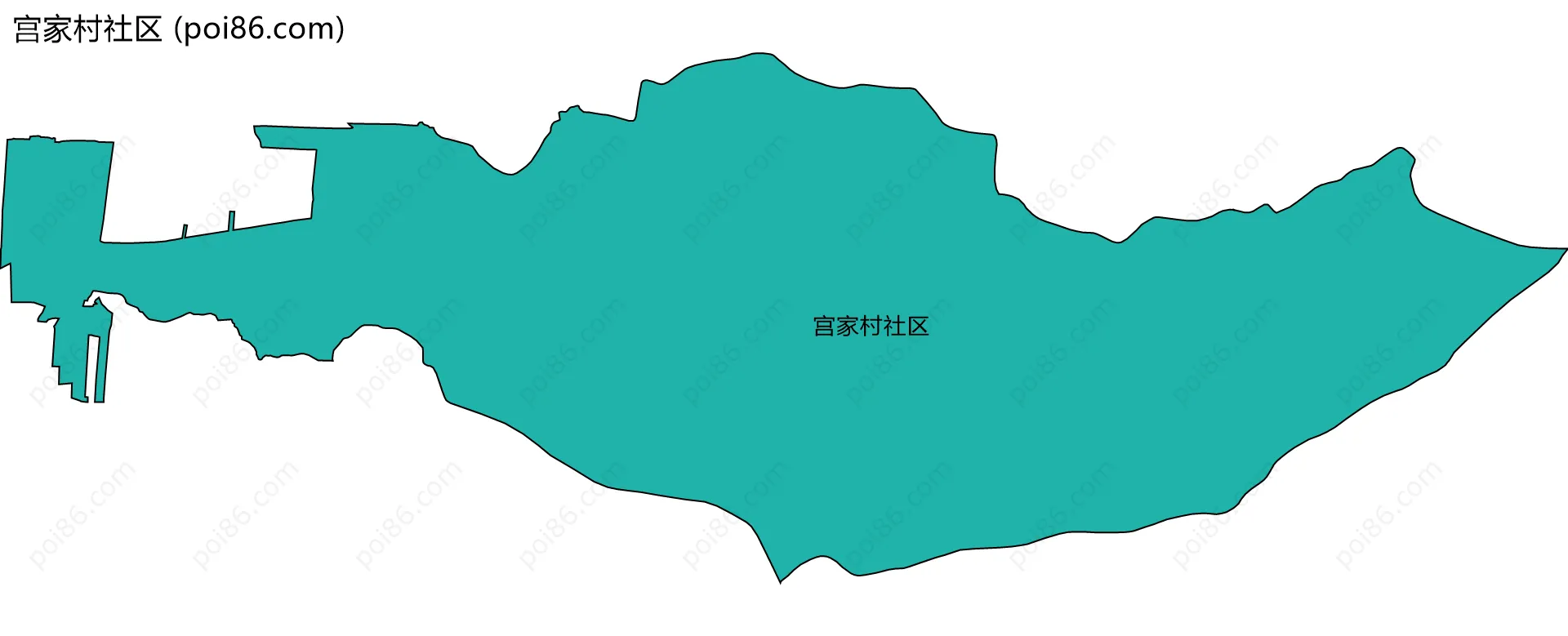 宫家村社区边界地图
