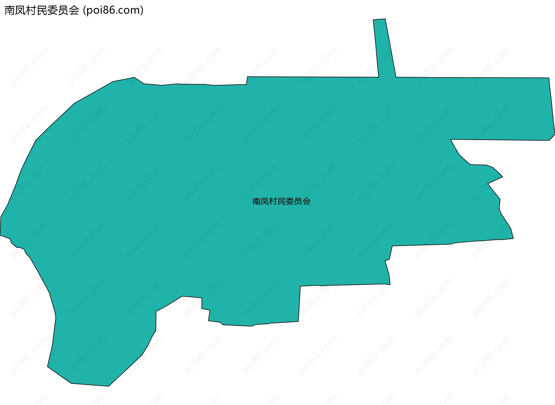 南凤村民委员会边界地图