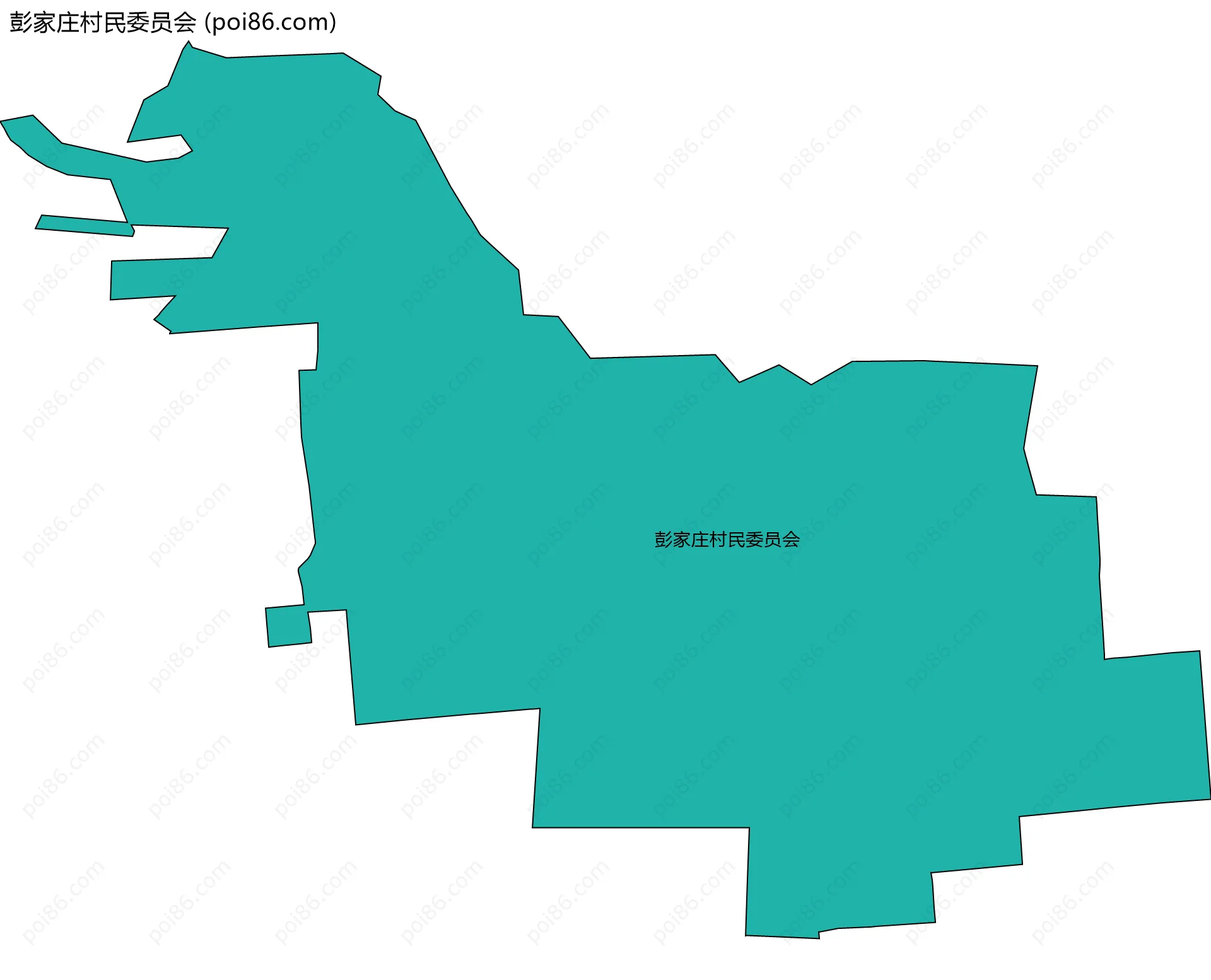 彭家庄村民委员会边界地图