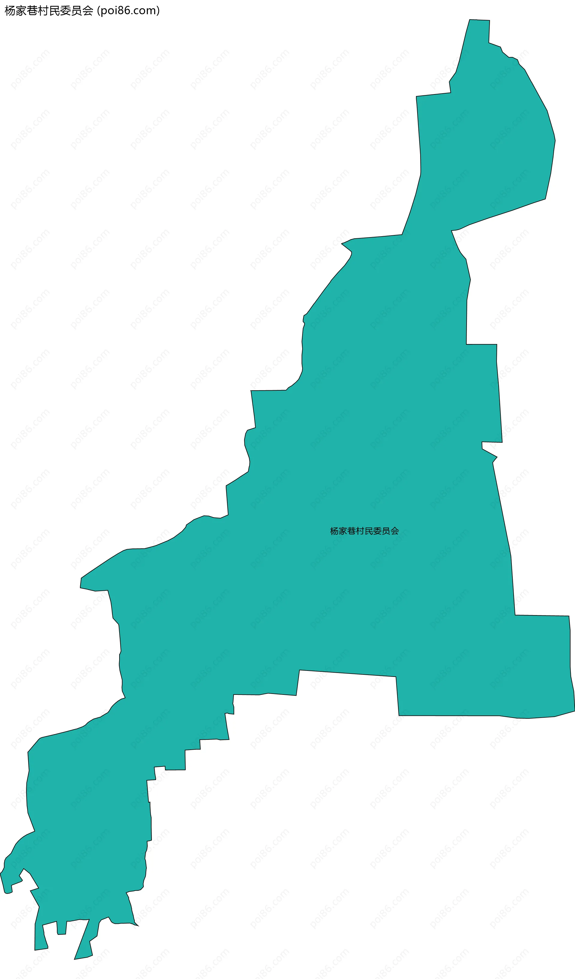 杨家巷村民委员会边界地图