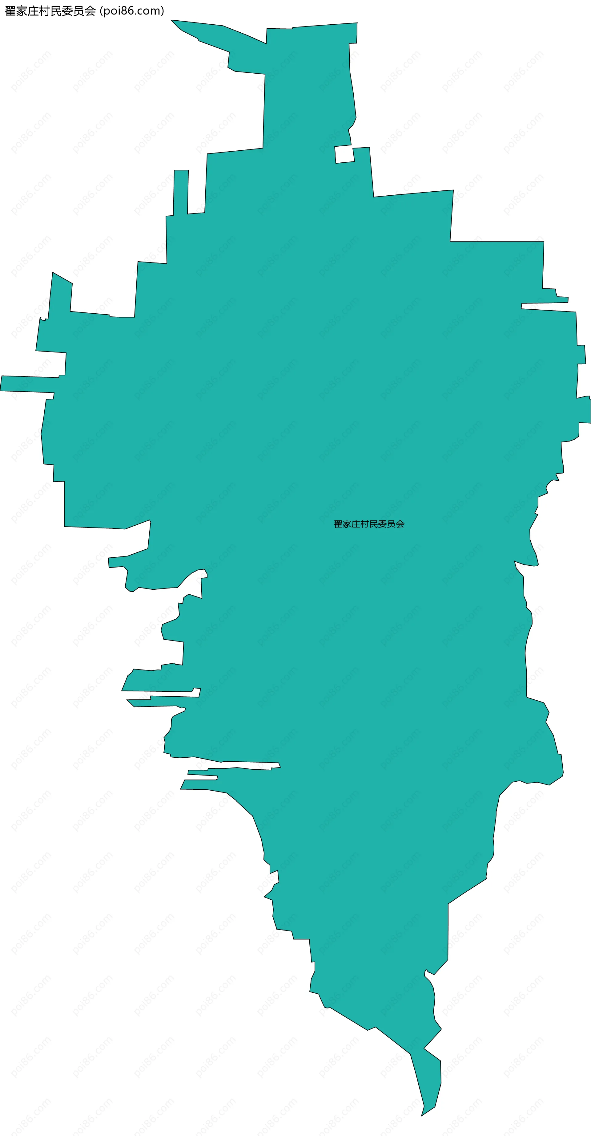 翟家庄村民委员会边界地图