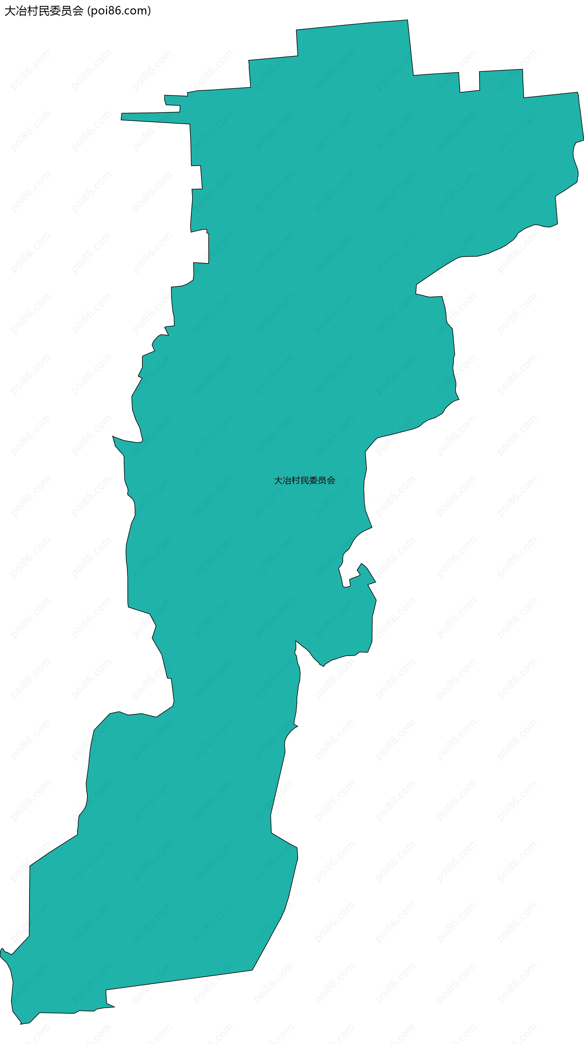 大冶村民委员会边界地图