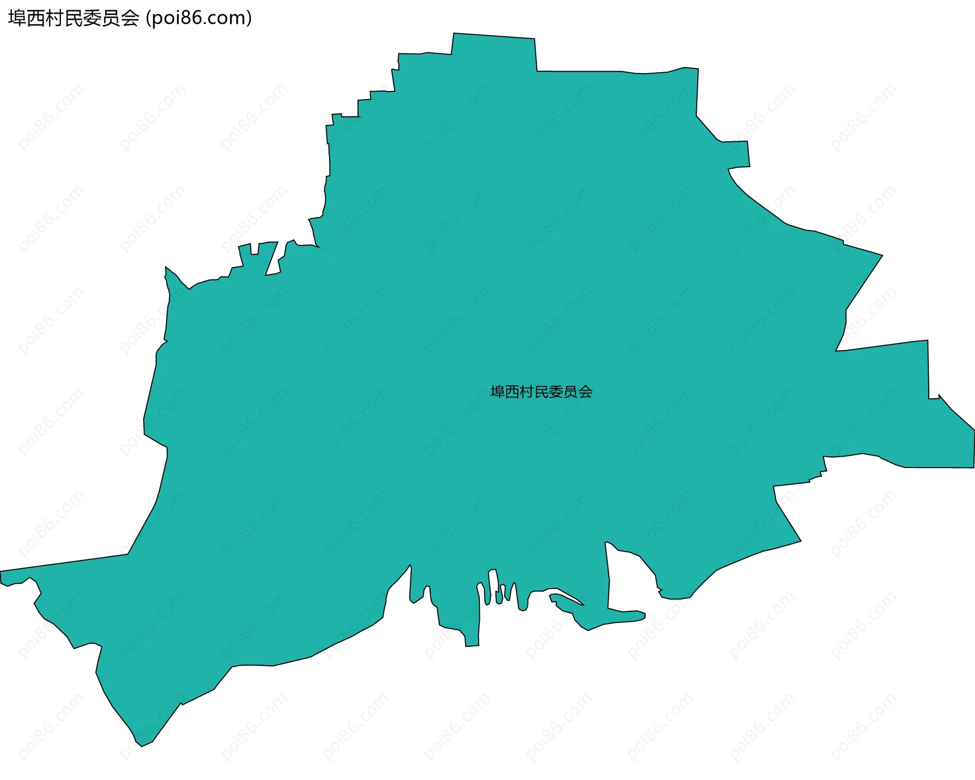 埠西村民委员会边界地图