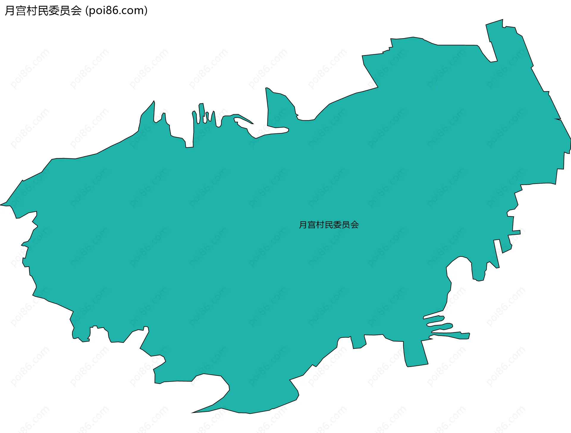 月宫村民委员会边界地图