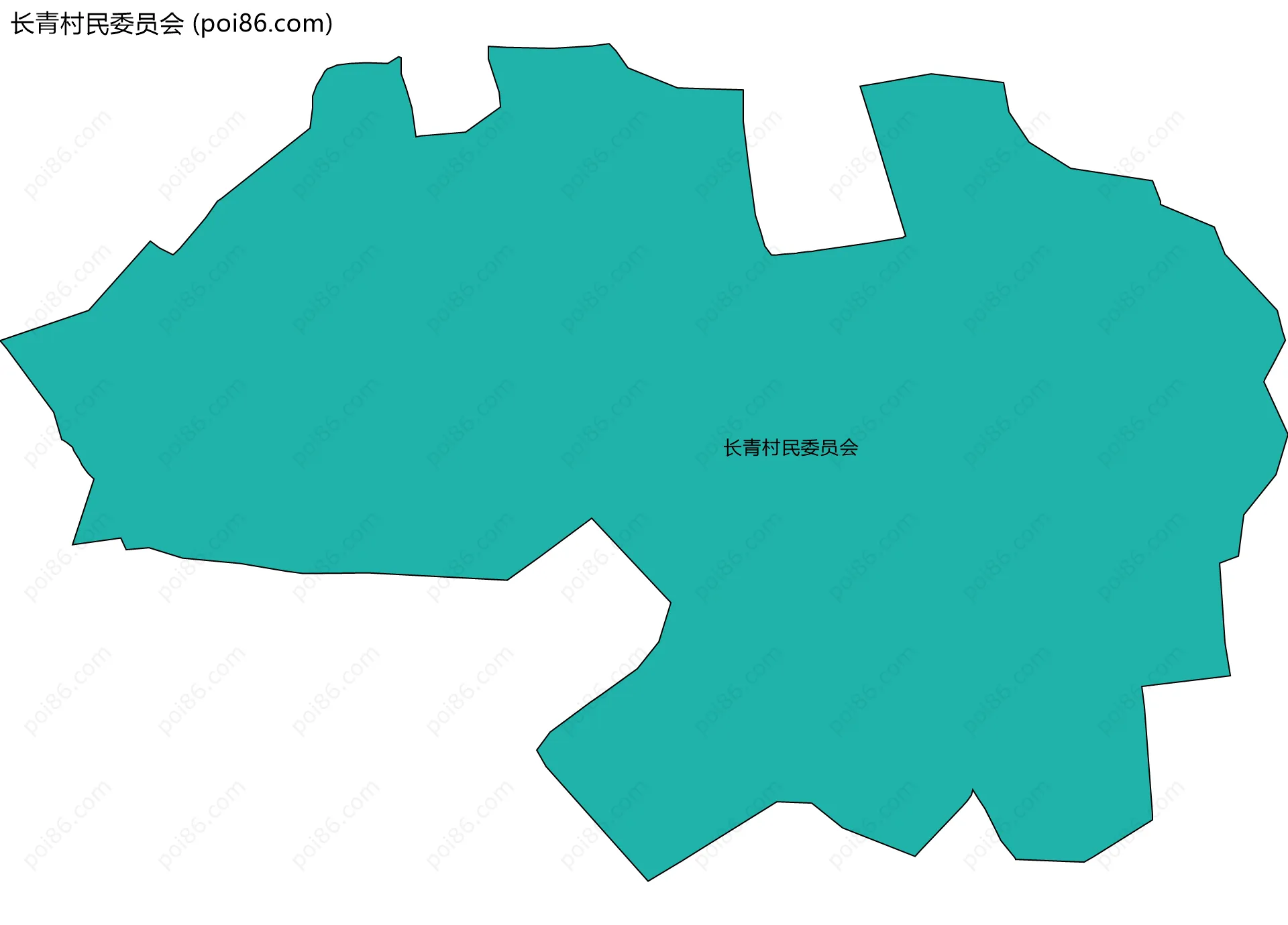 长青村民委员会边界地图