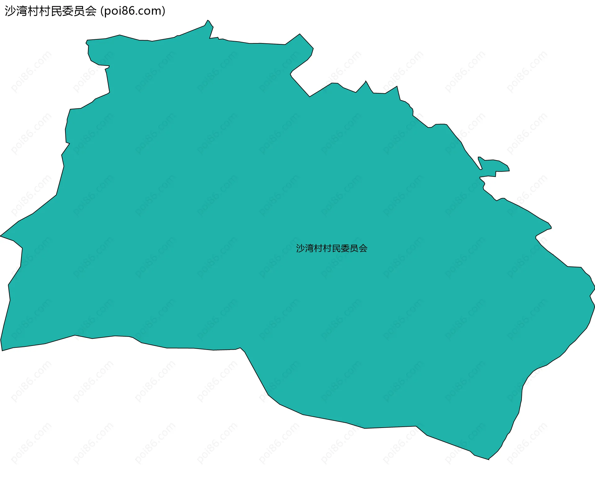 沙湾村村民委员会边界地图