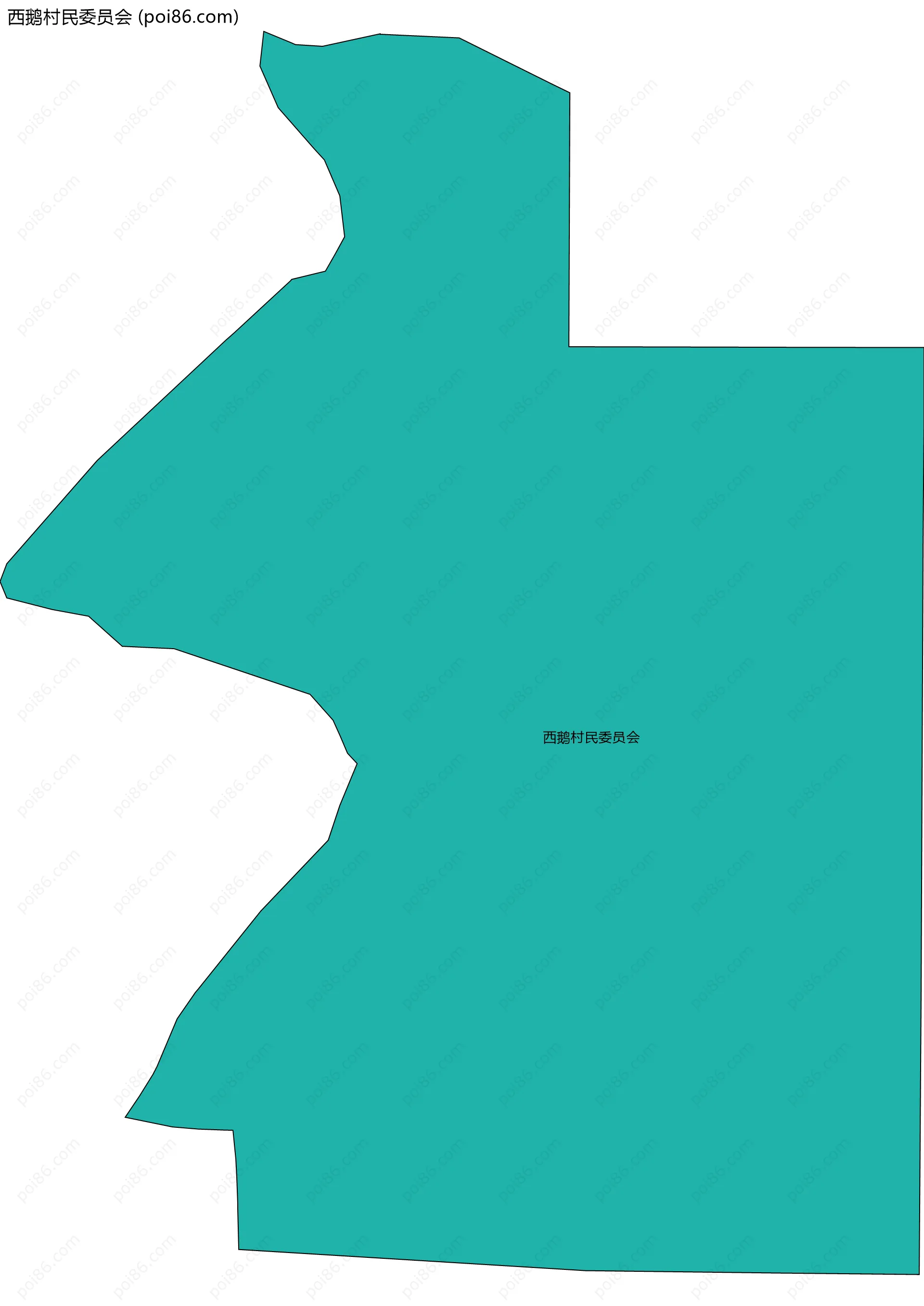 西鹅村民委员会边界地图