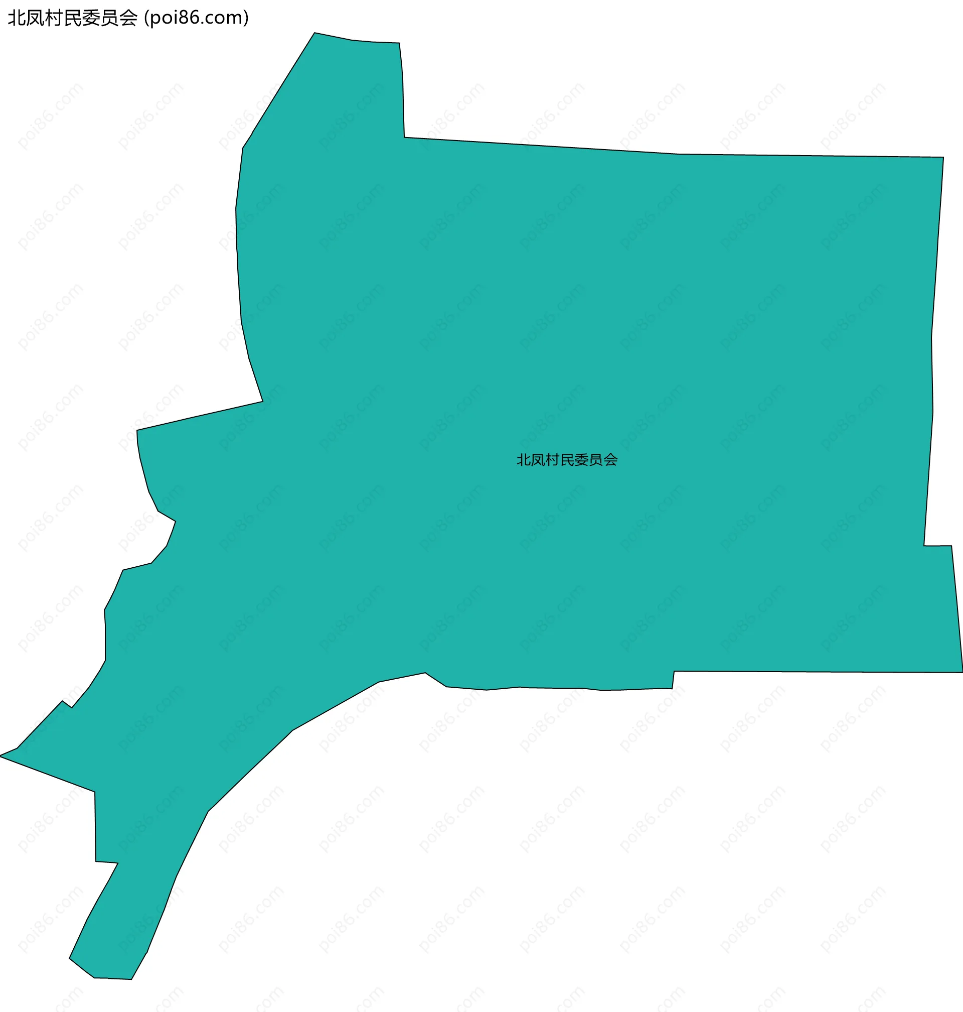 北凤村民委员会边界地图