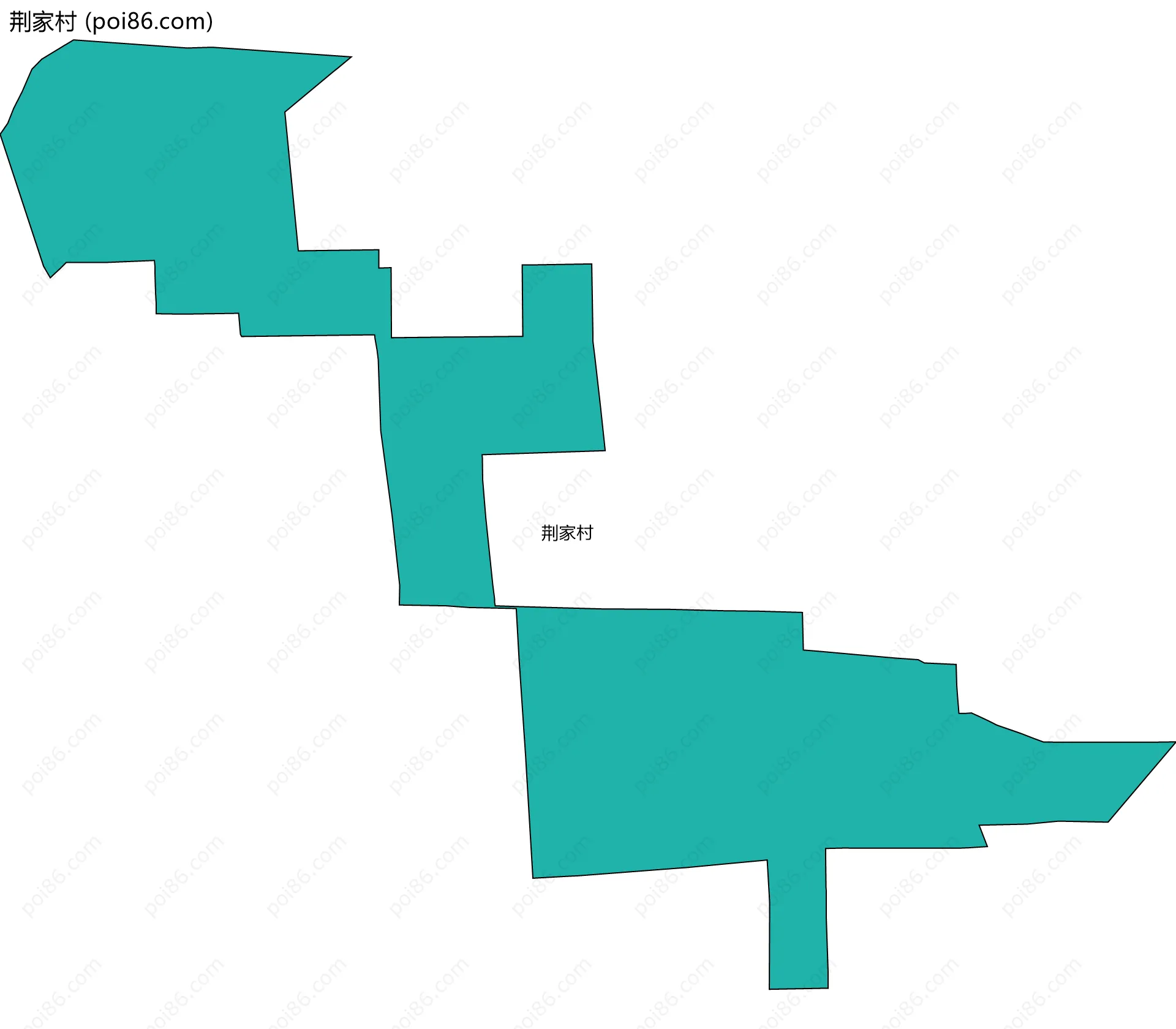 荆家村边界地图