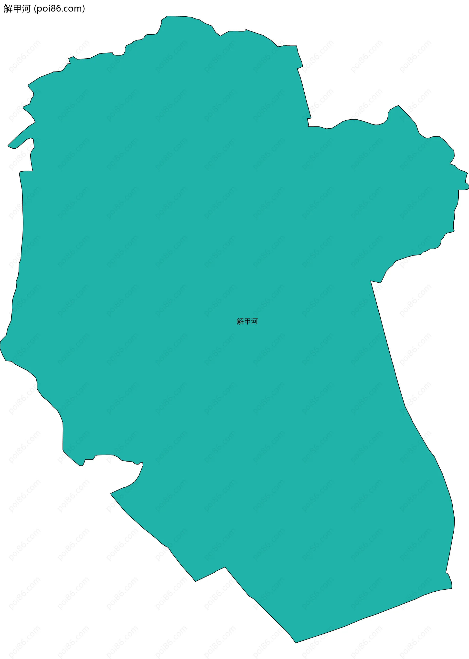解甲河边界地图