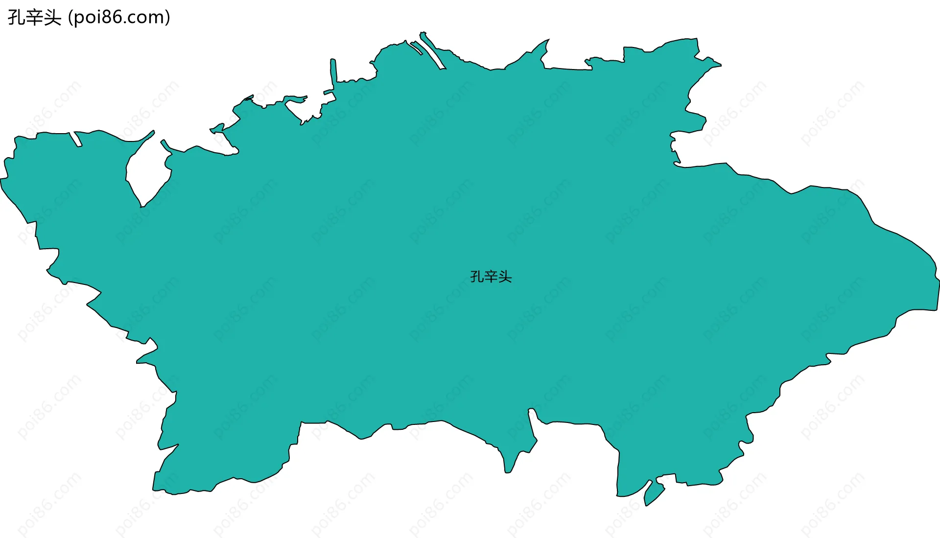 孔辛头边界地图