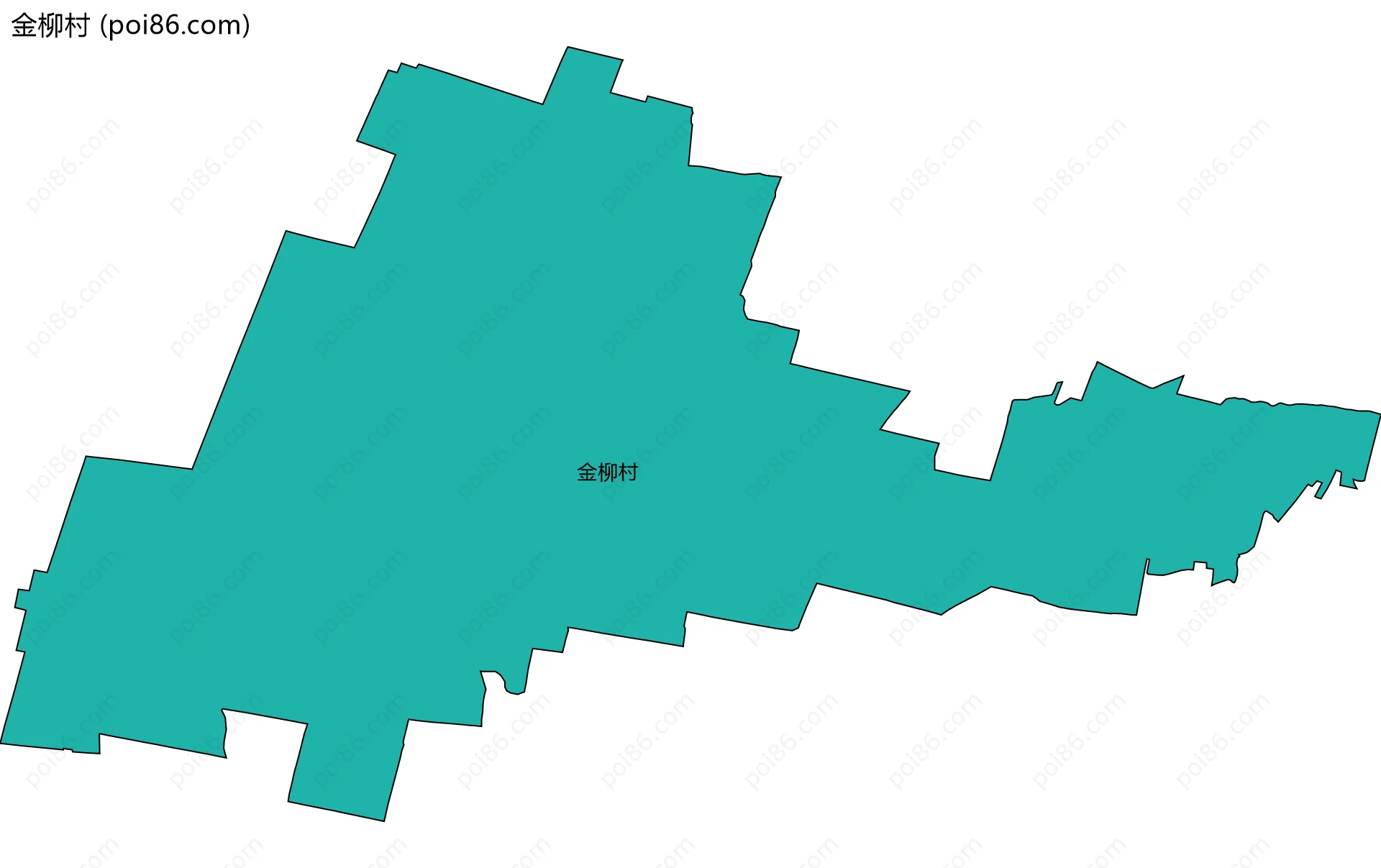金柳村边界地图