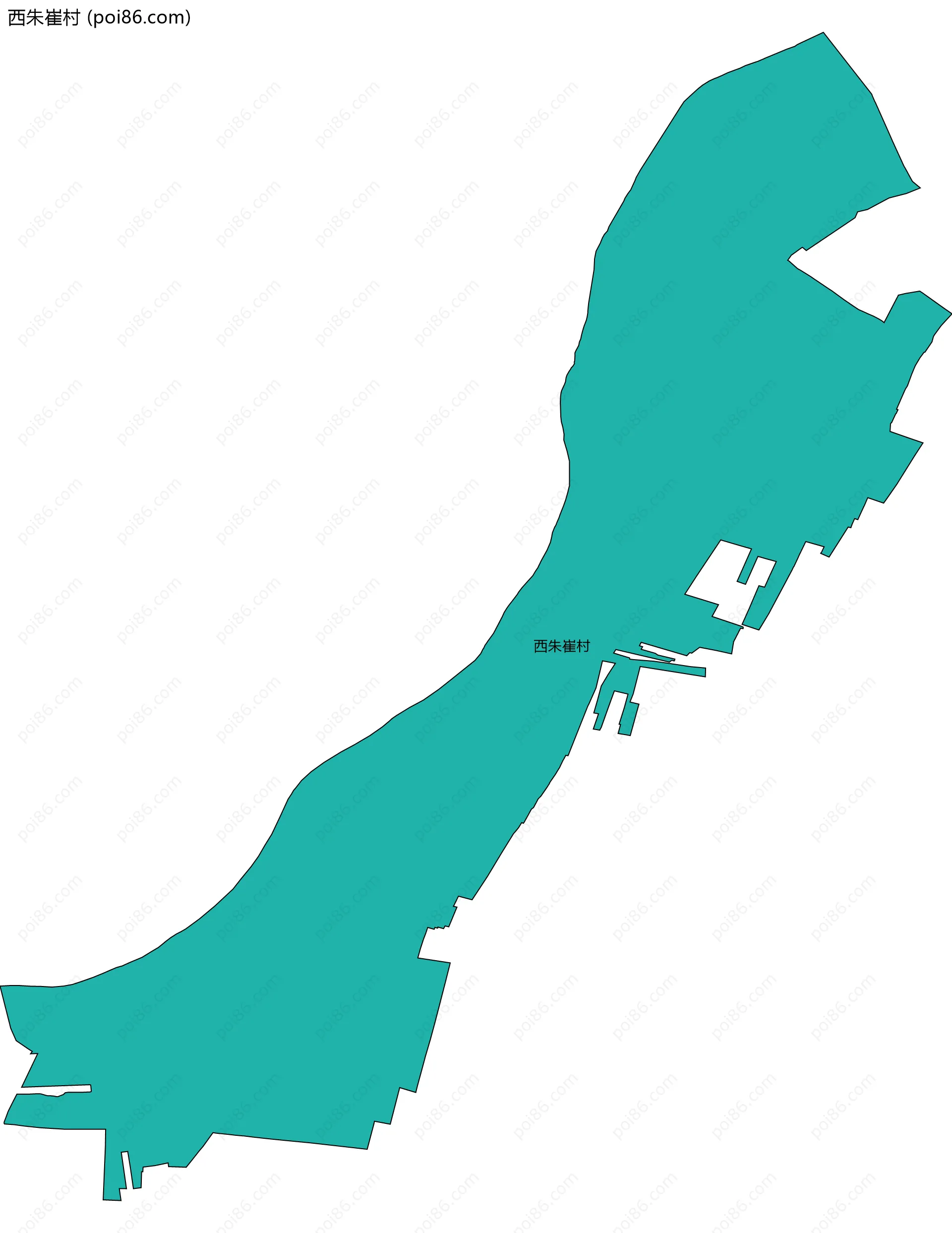 西朱崔村边界地图