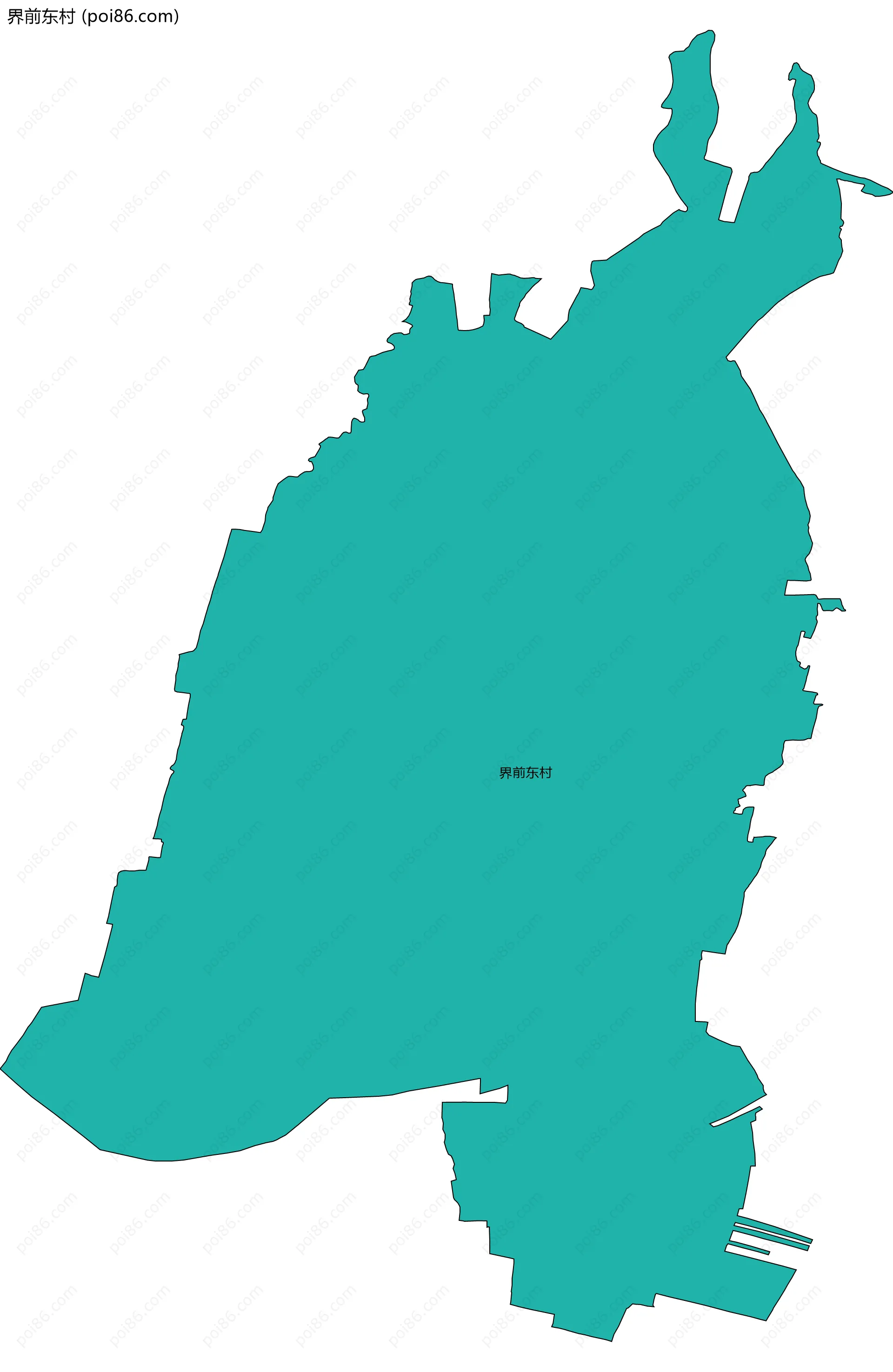 界前东村边界地图