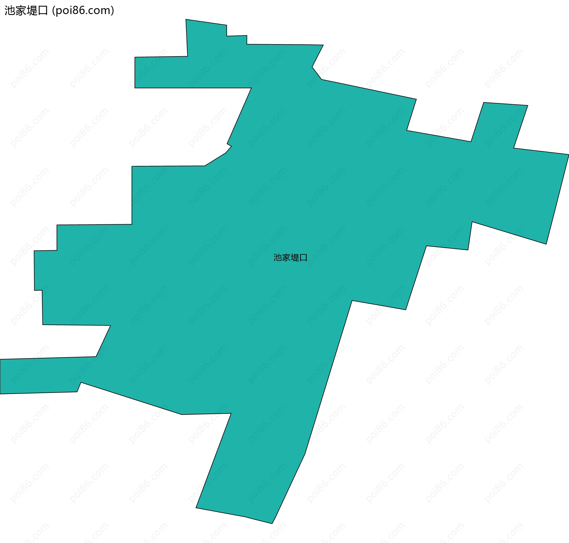 池家堤口边界地图