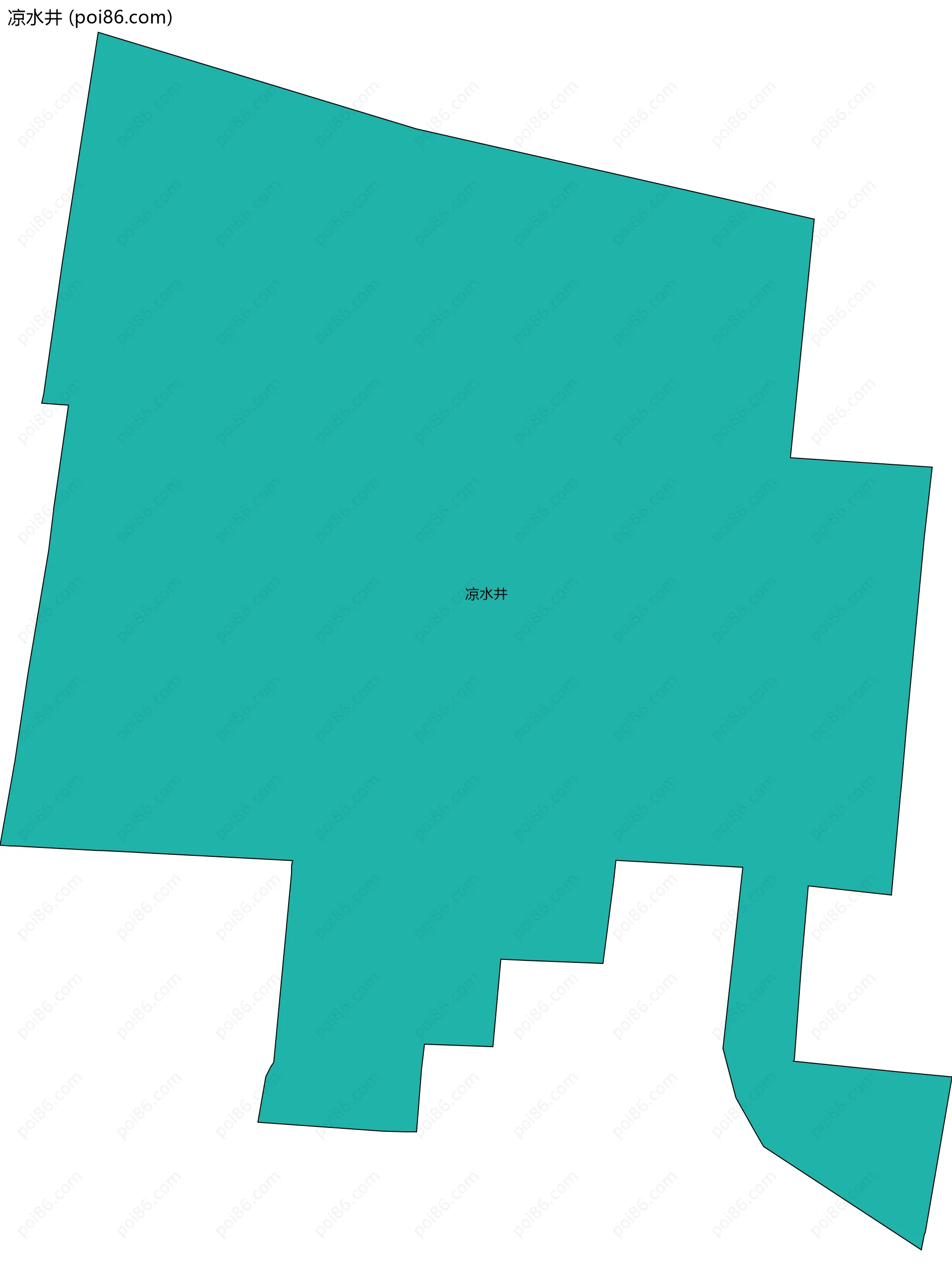 凉水井边界地图