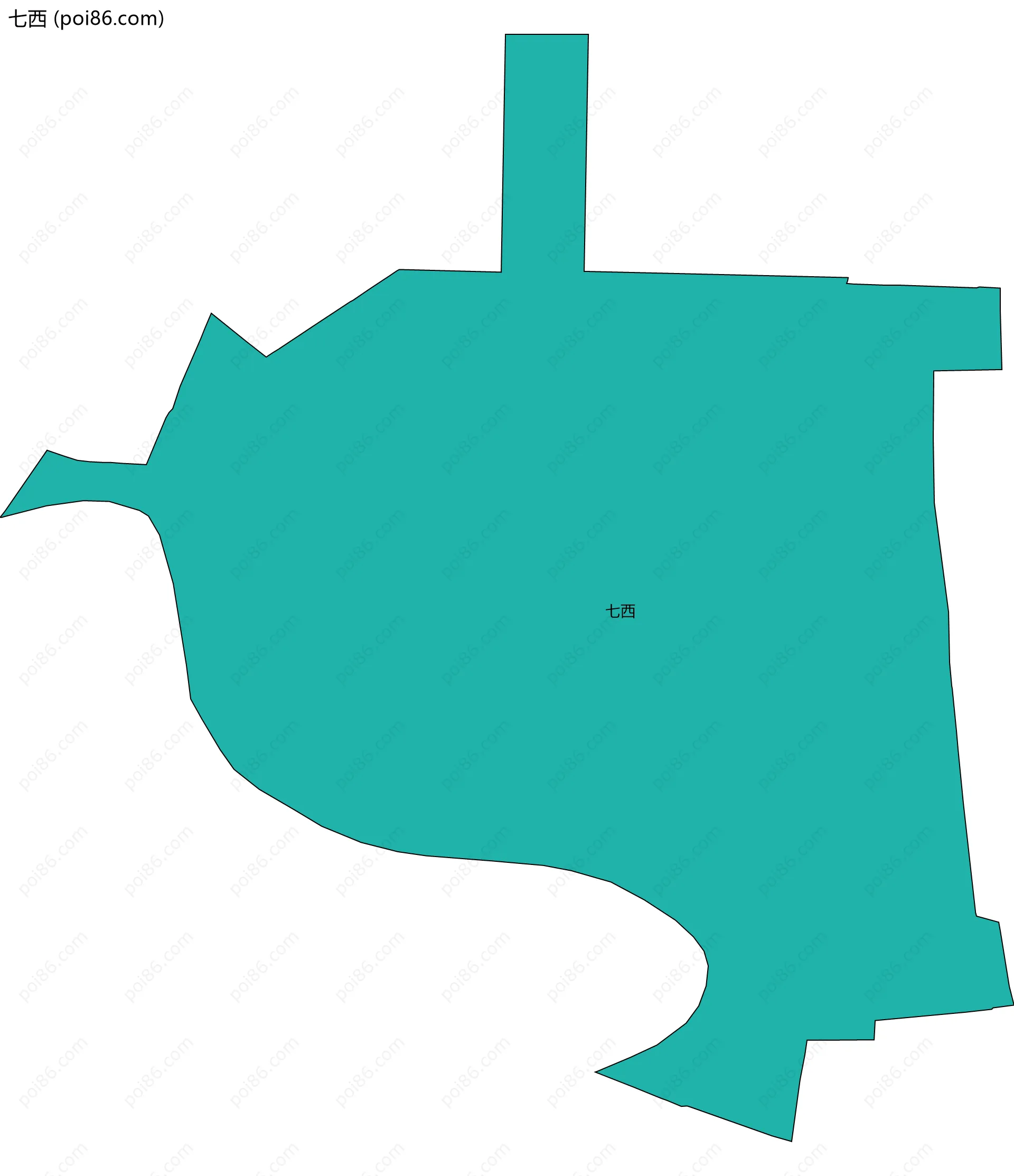 七西边界地图