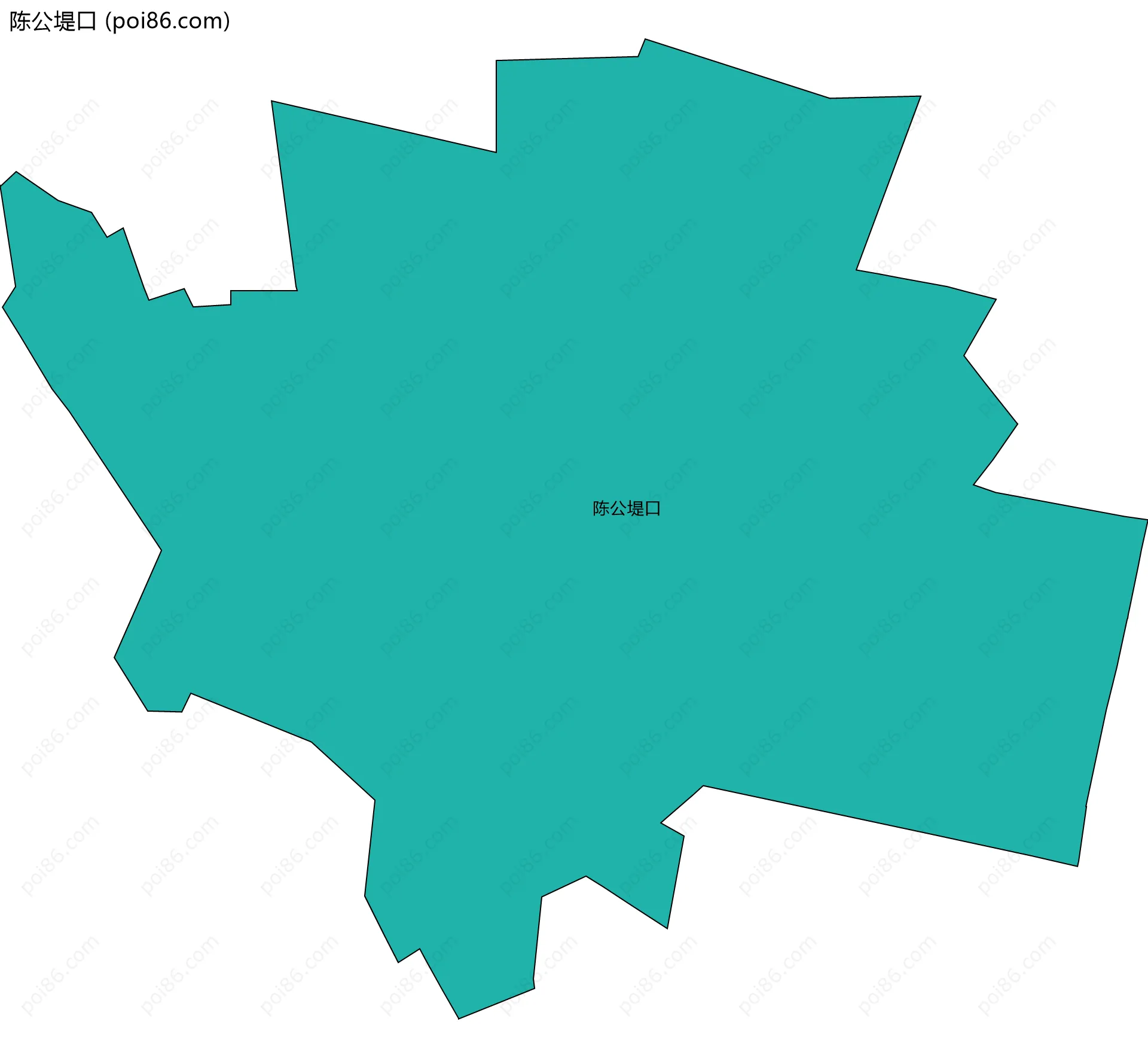 陈公堤口边界地图